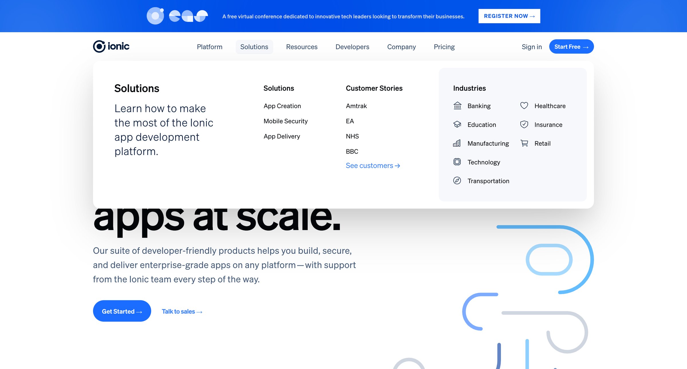 Ionic - Ionic - The Cross-Platform App Development Leader screen