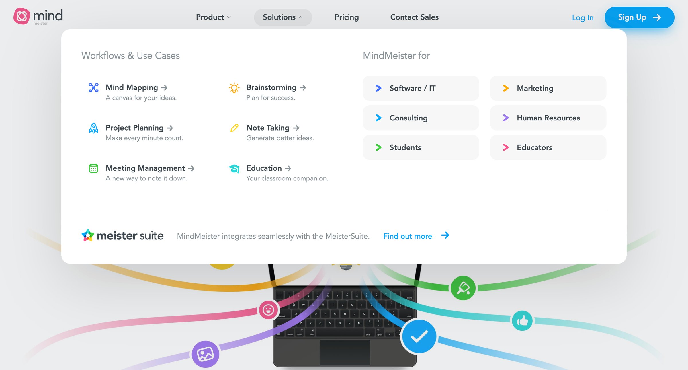 MindMeister - Create Your Mind Maps Online - On Any Device | MindMeister screen