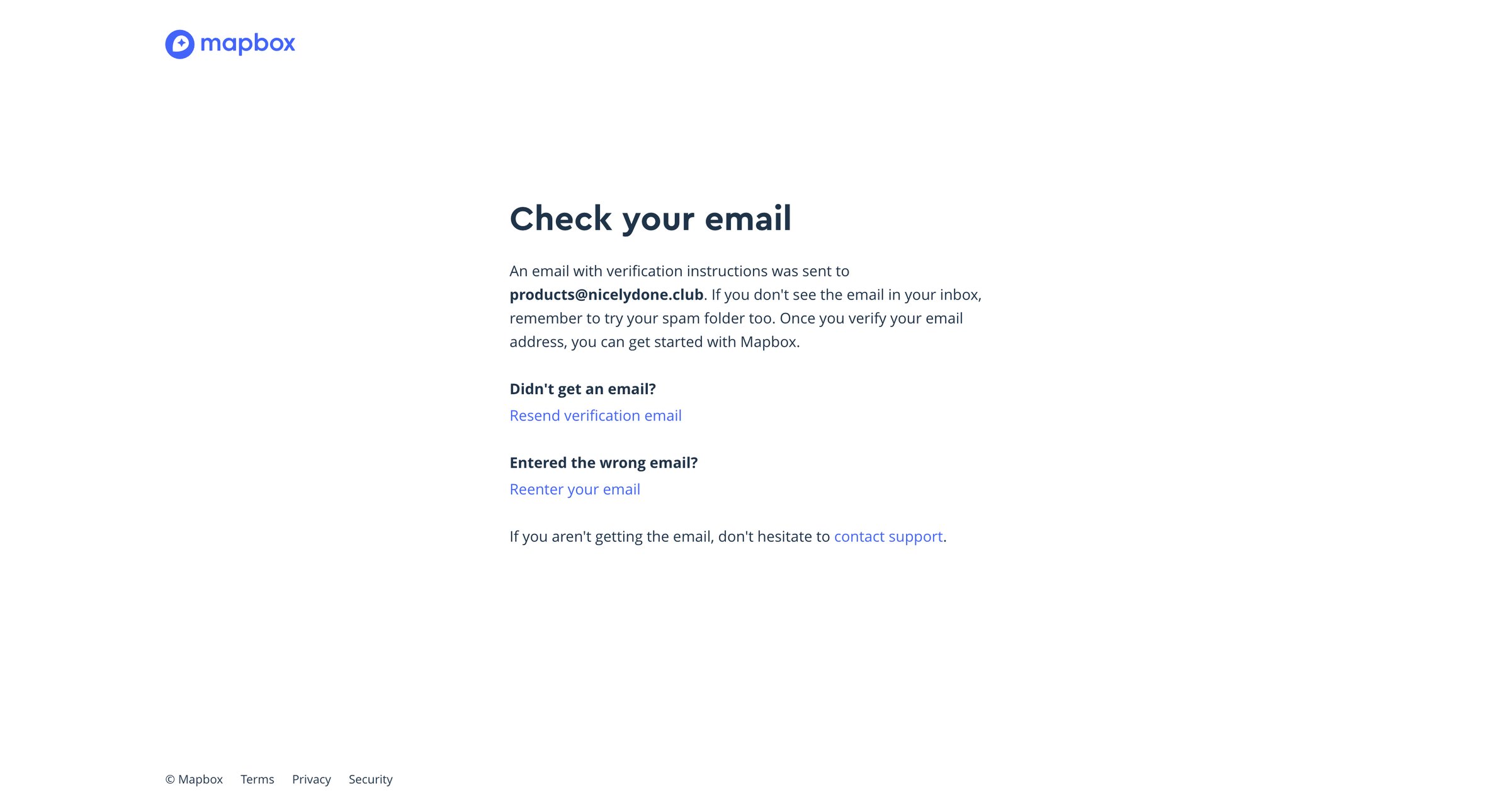 Mapbox - Account | Mapbox screen