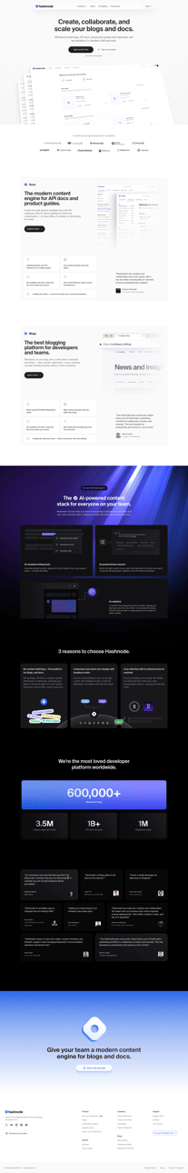 Hashnode screen