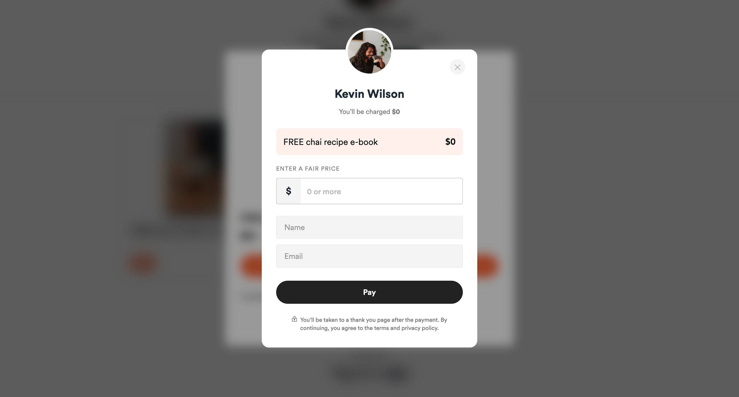 Buy Me a Coffee - Extras | Kevin Wilson screen