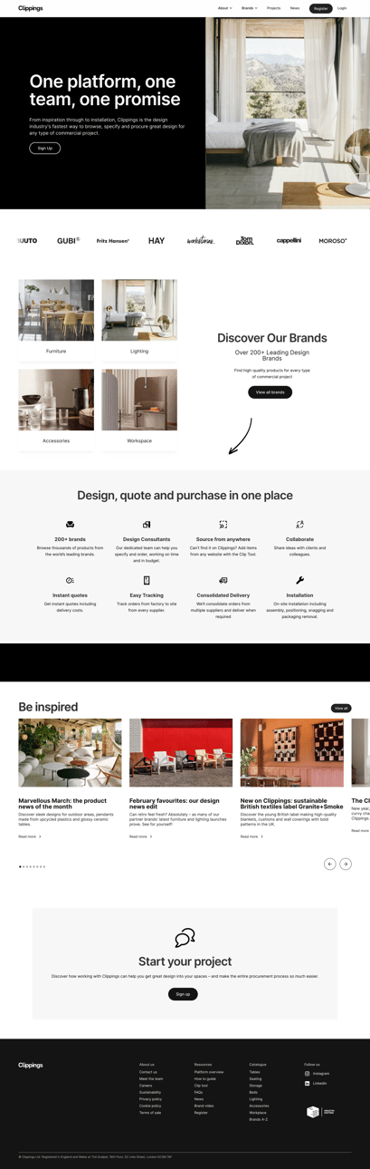 Clippings screen