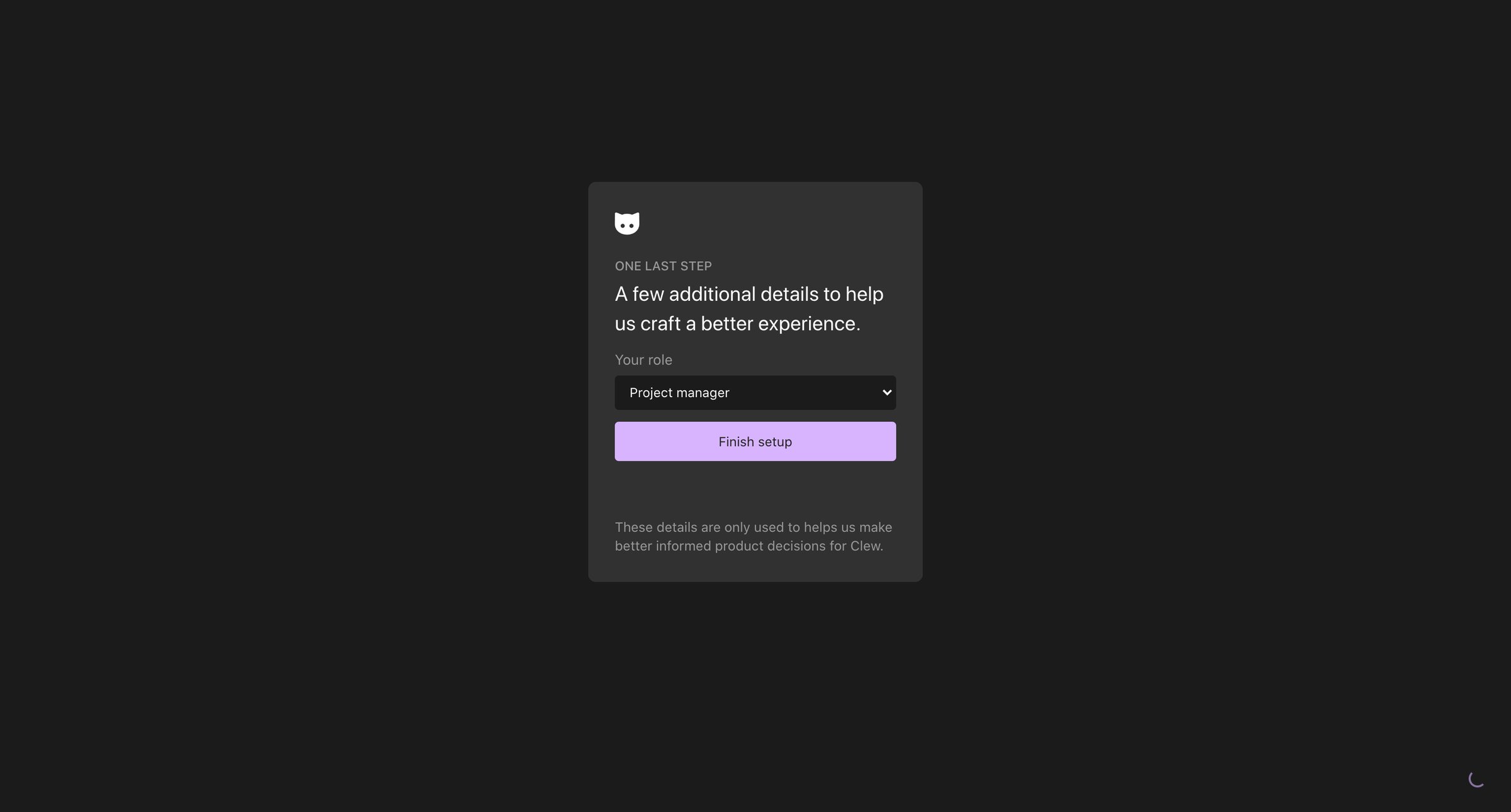 Clew - Clew | Signup screen