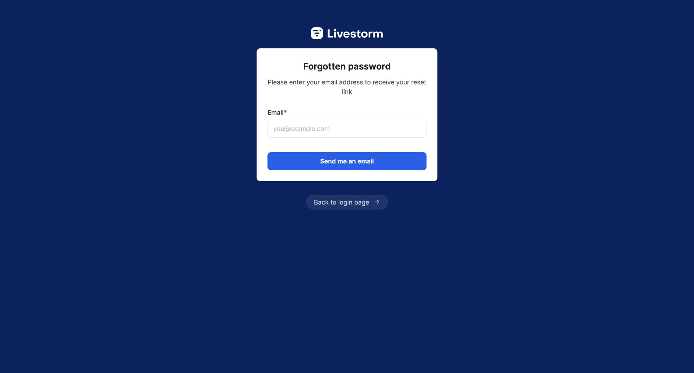 Livestorm - Dashboard | Livestorm screen
