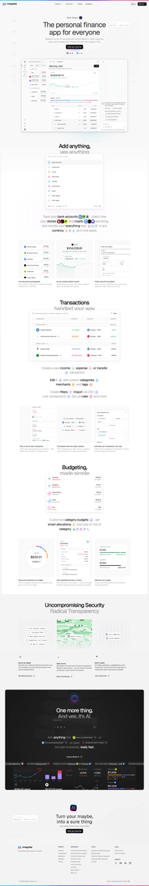 Maybe Finance screen