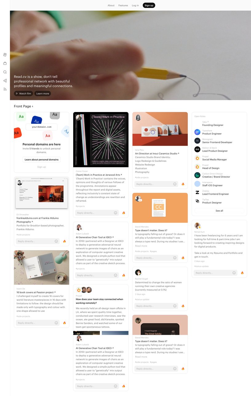 Read.cv screen