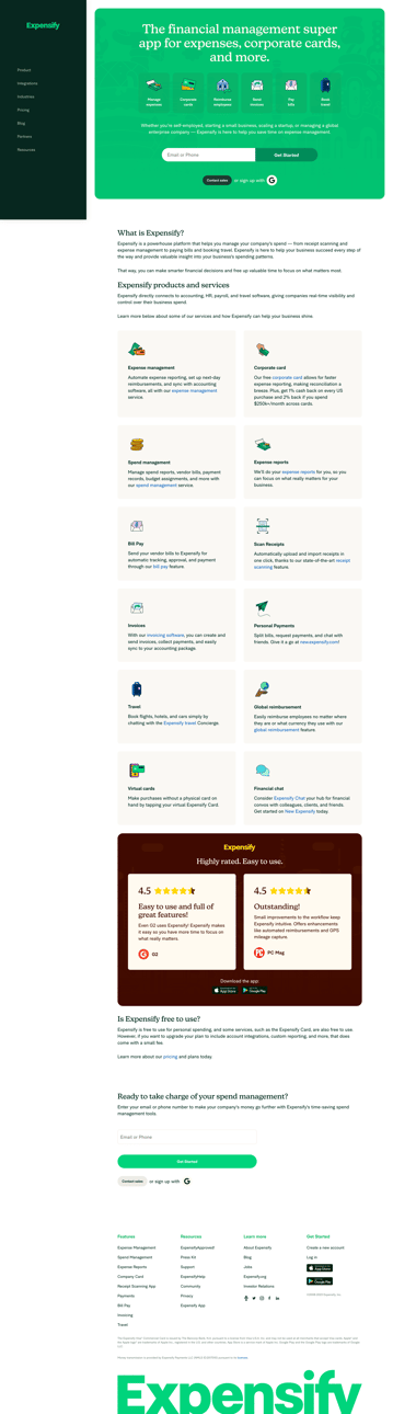 Expensify screen