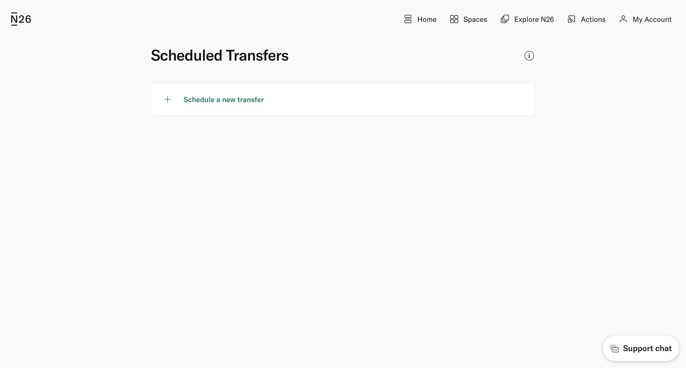 Scheduled Transfers — N26 from N26