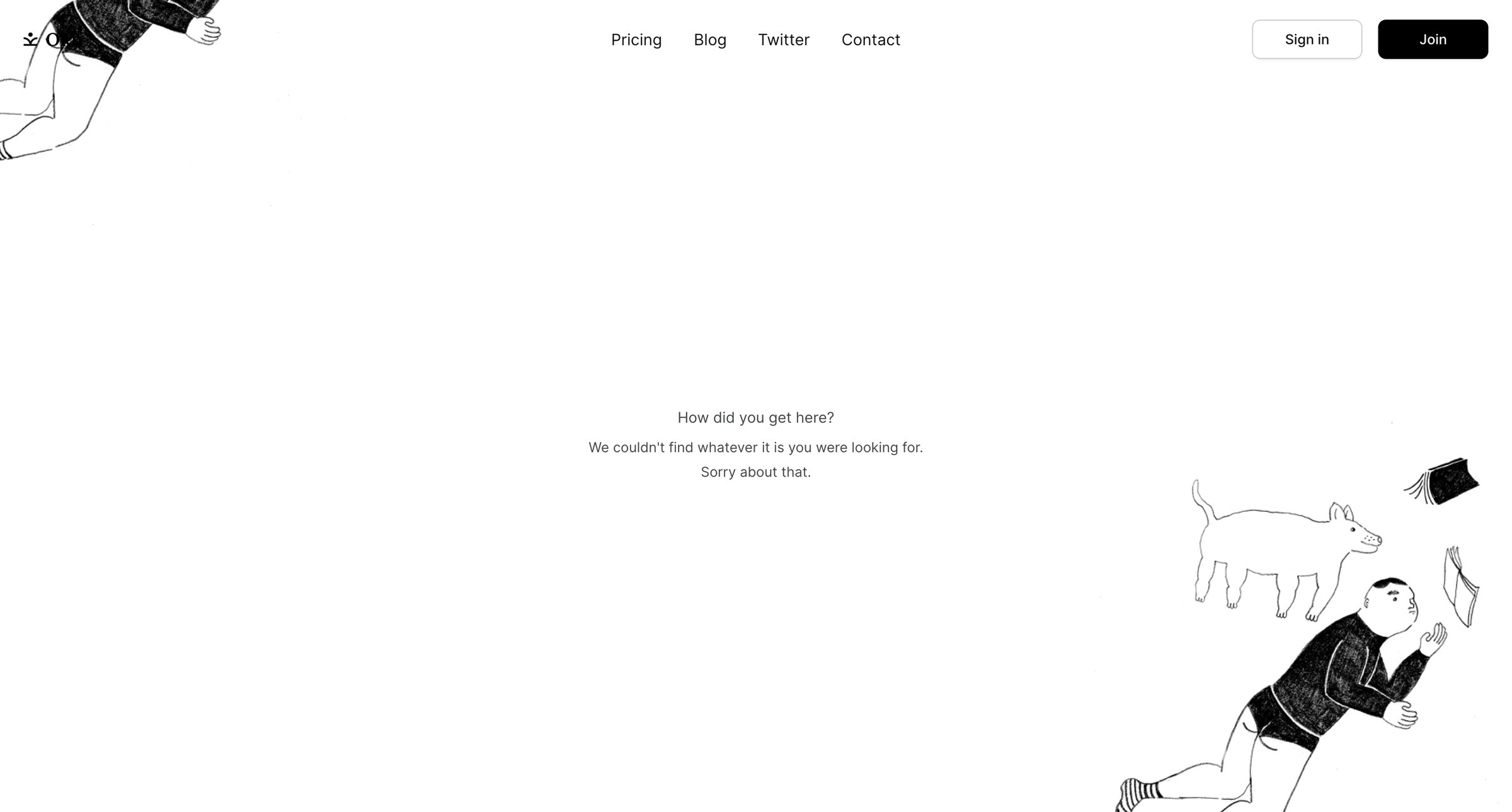Oku - 404 - Not found Oku screen