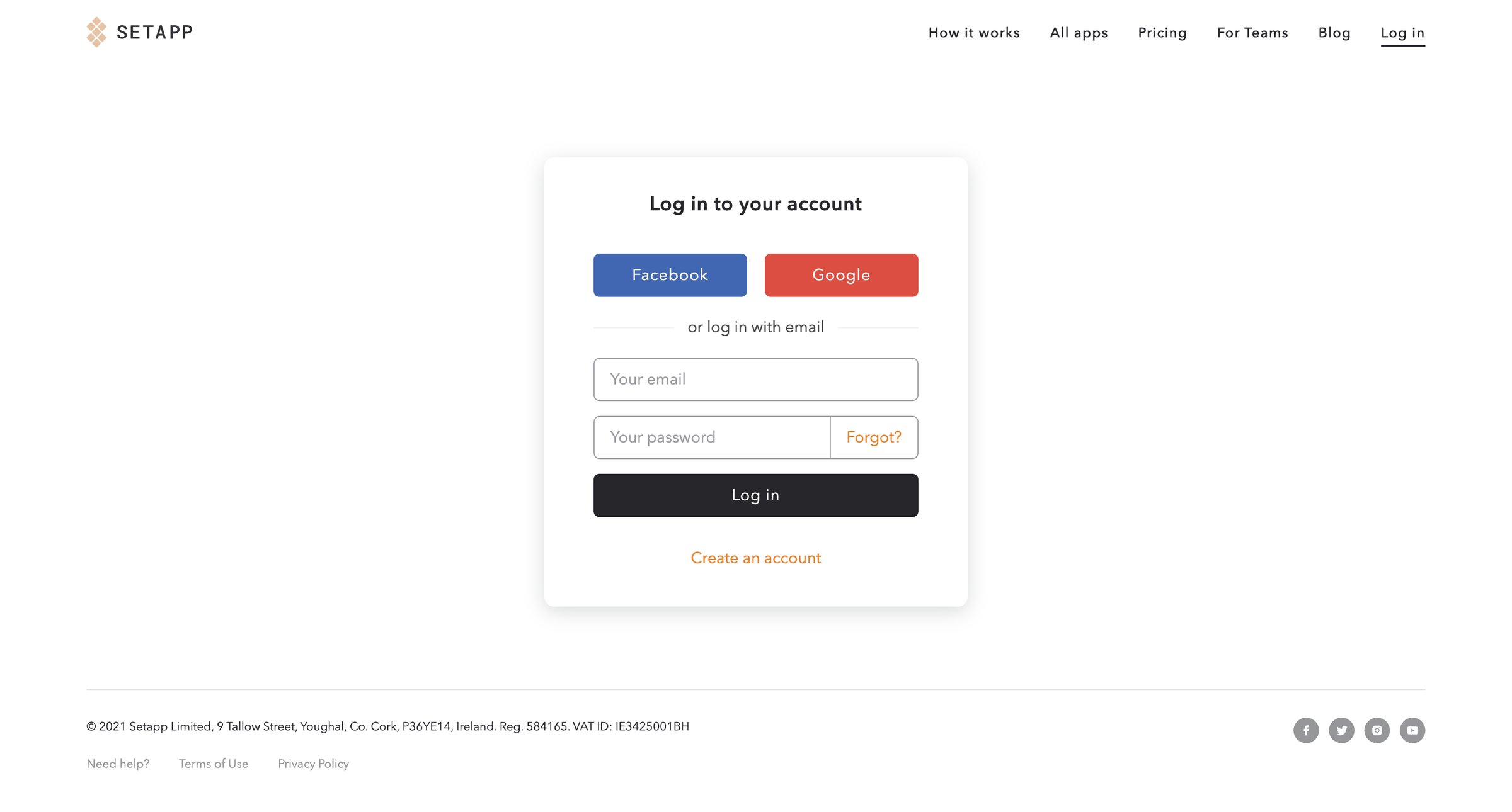Setapp - Setapp | Personal User Account screen