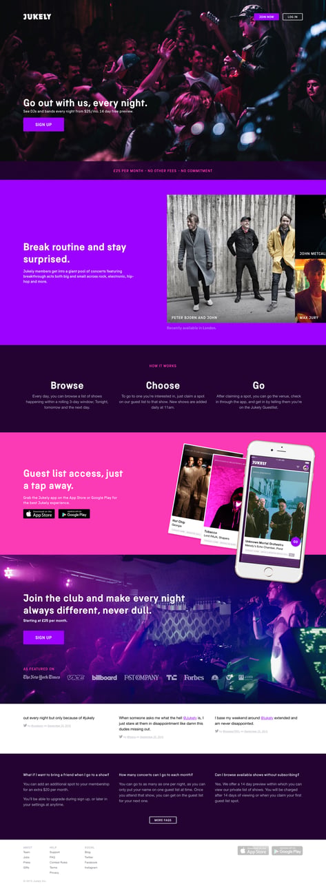 Jukely screen