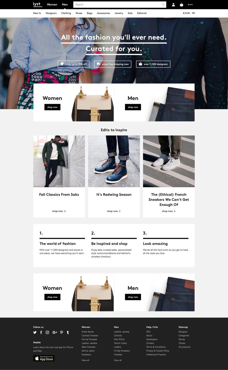 Lyst screen