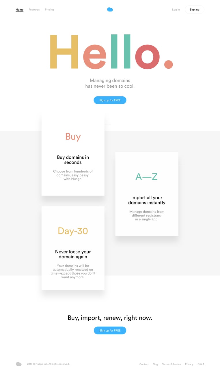 Nuage screen