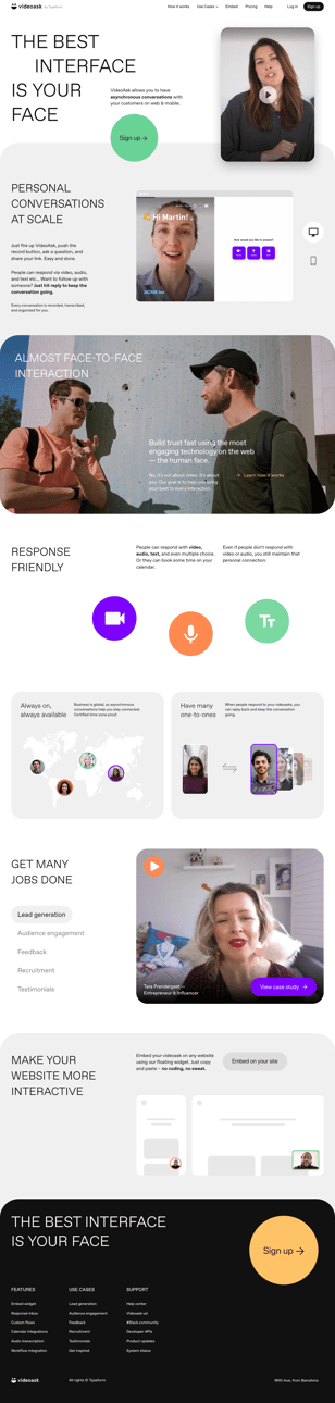 Videoask screen