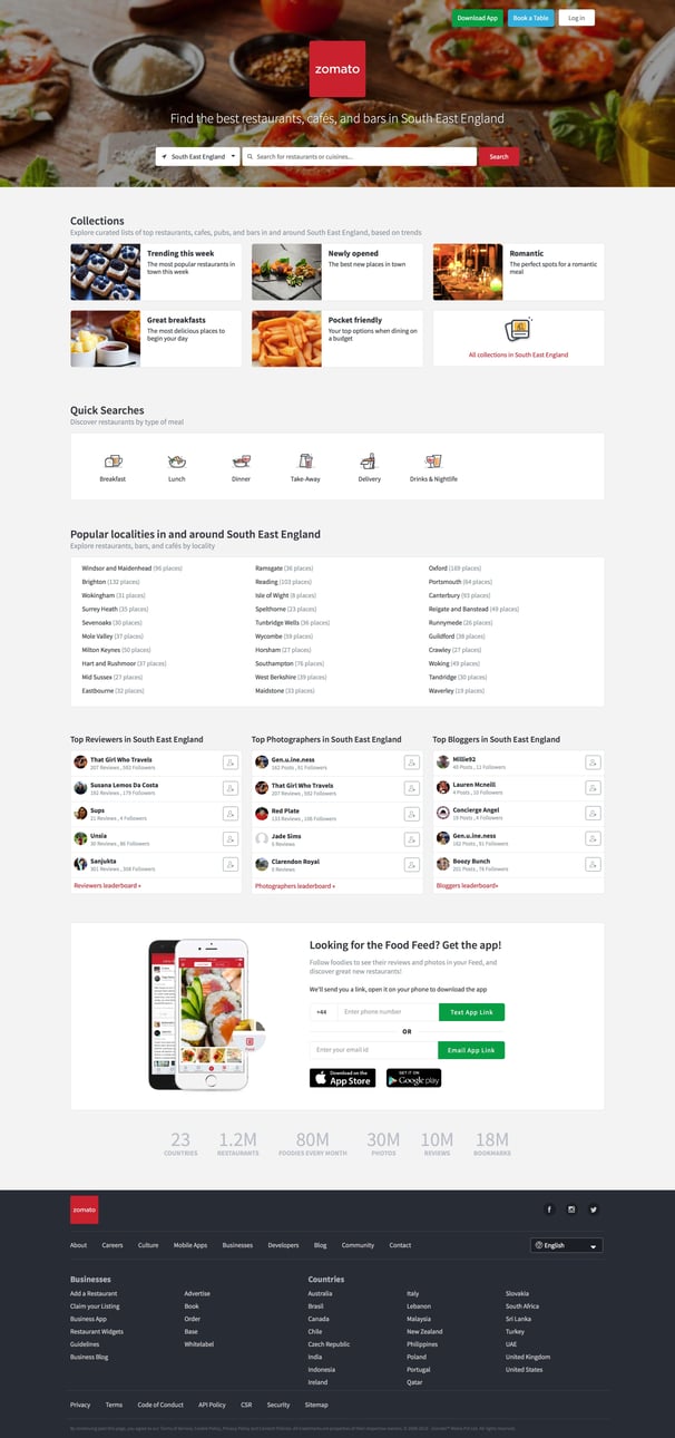 Zomato screen