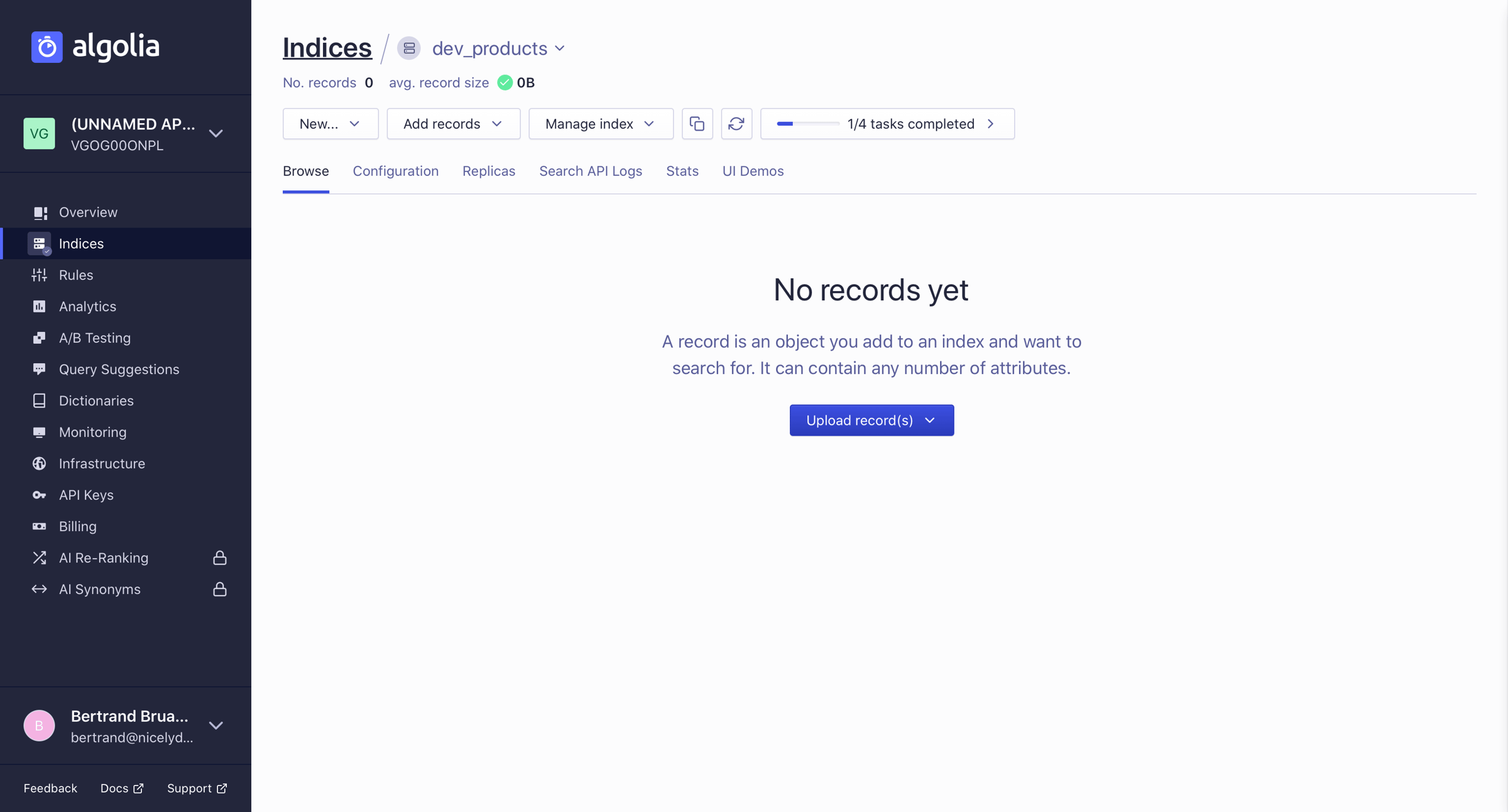 Algolia - Empty state screen