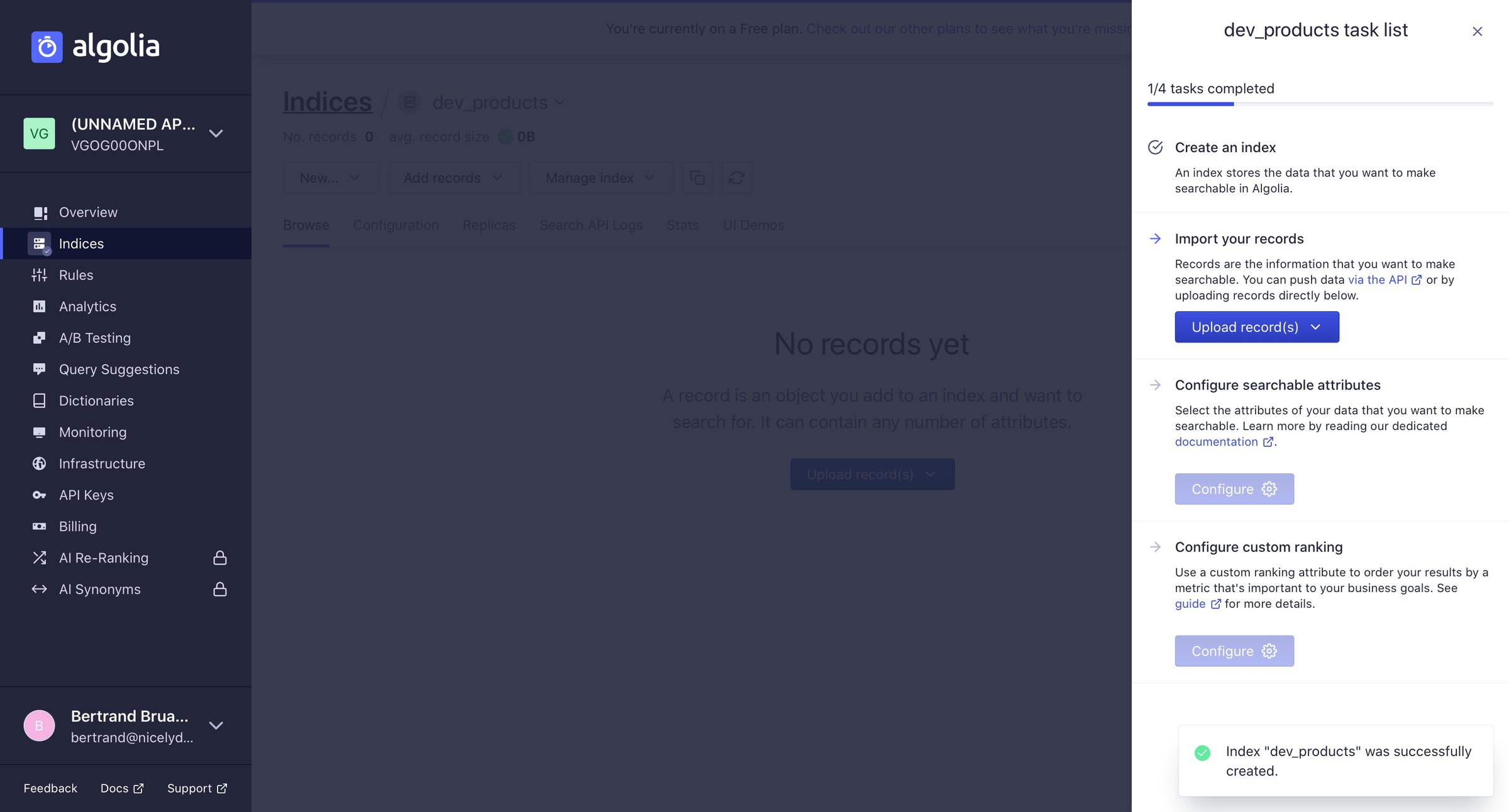 Algolia - Onboarding screen