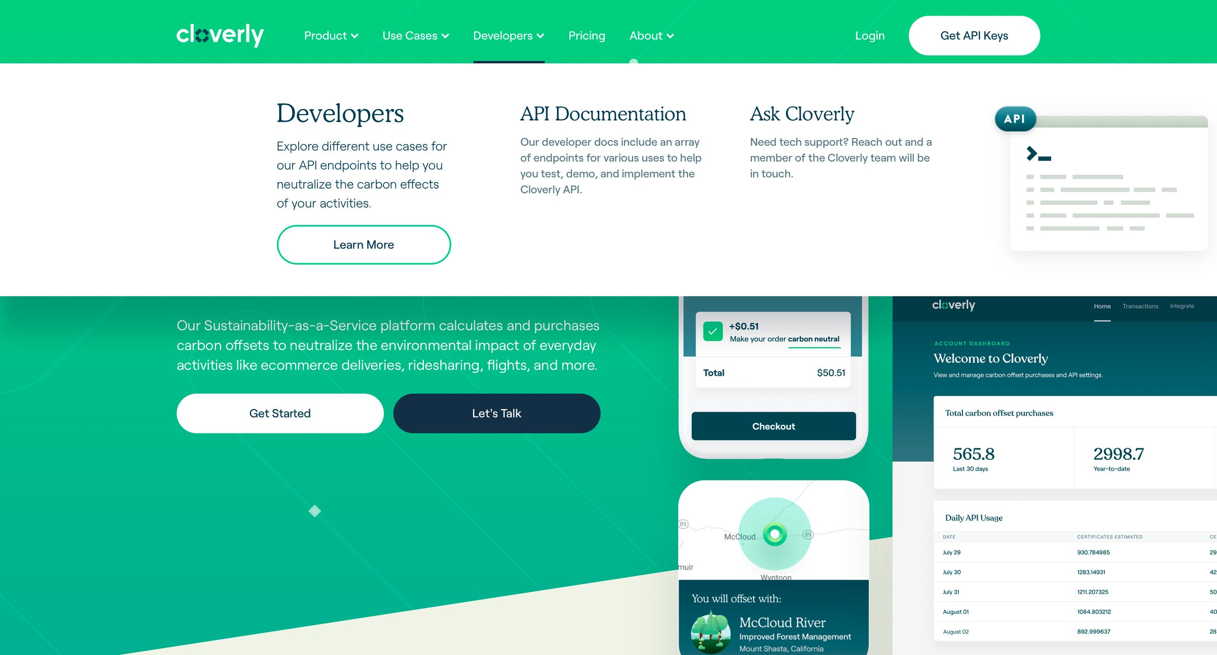 Cloverly - Carbon Neutral Platform for Sustainable Companies | Cloverly screen