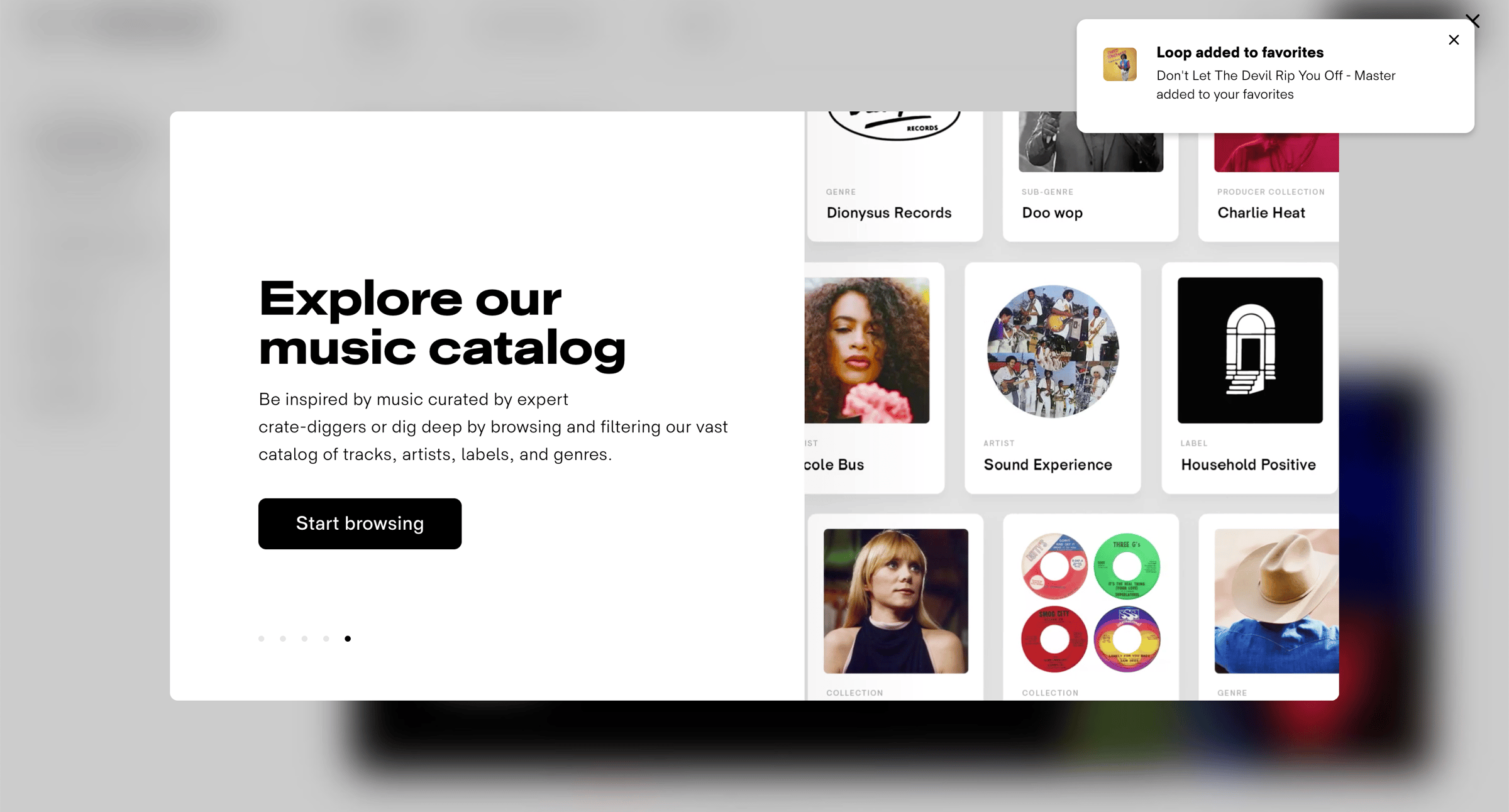 Tracklib - Welcome to Tracklib screen
