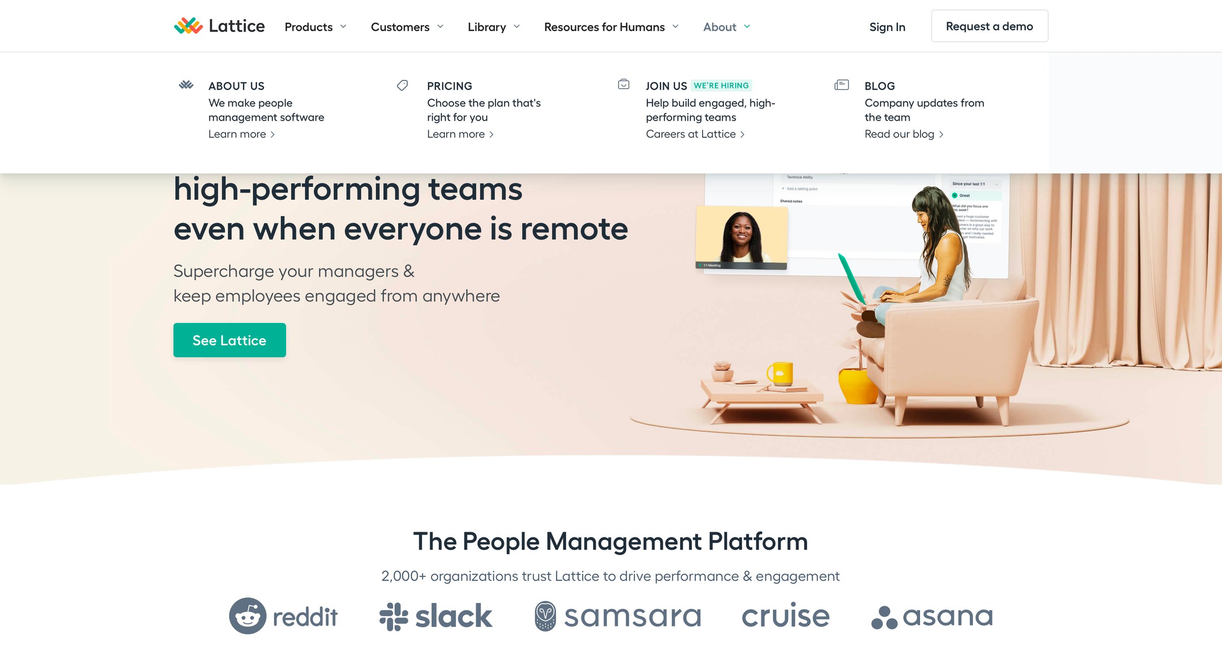Lattice - Dropdown & other states screen