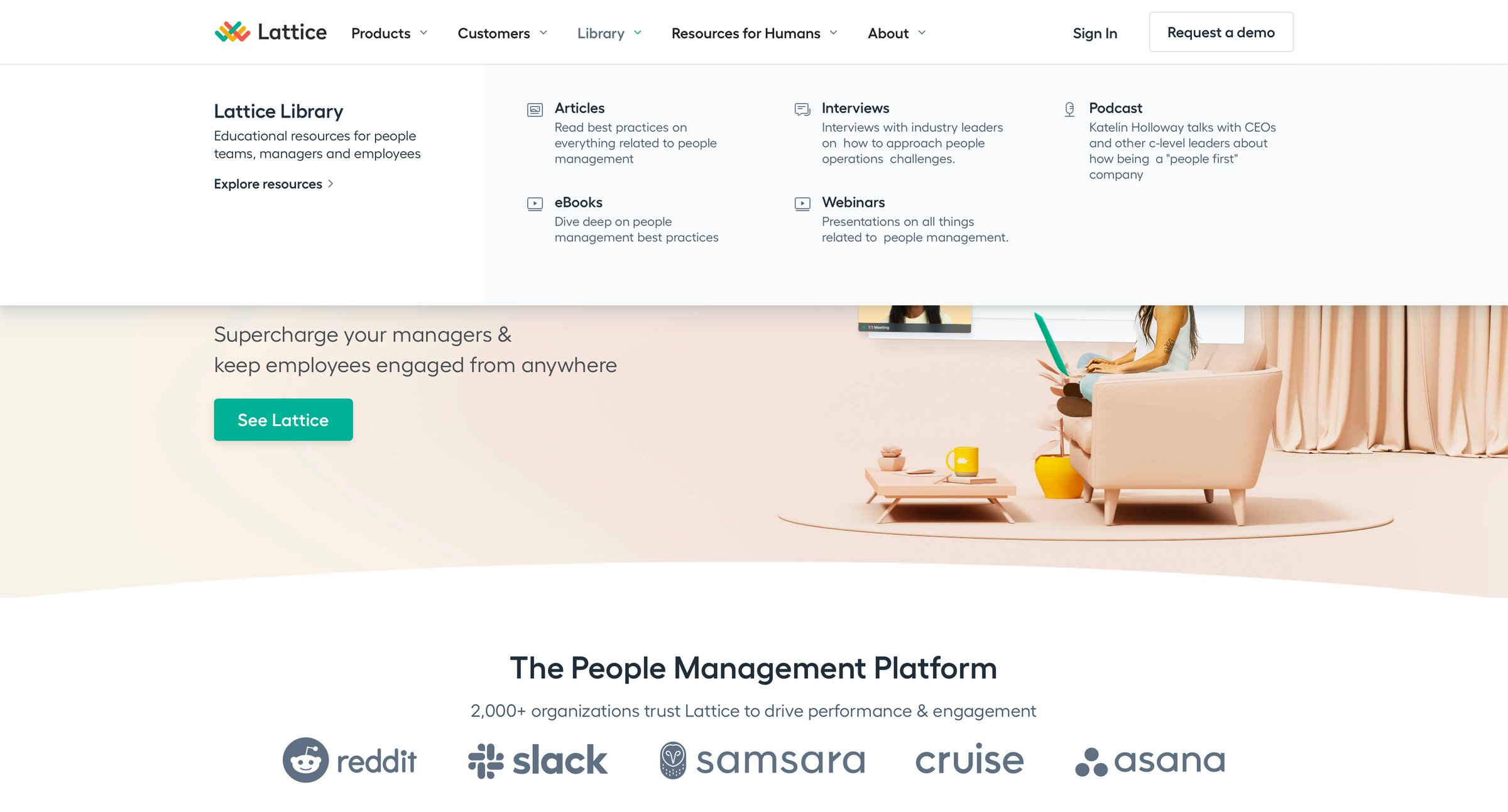 Lattice - Dropdown & other states screen