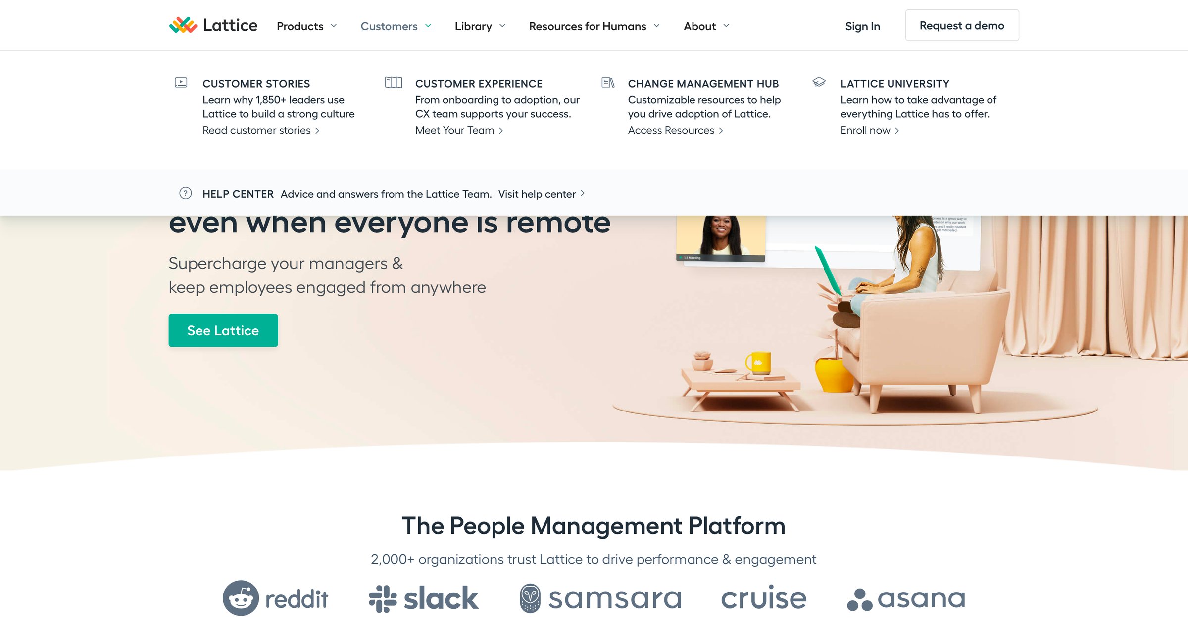 Lattice - Dropdown & other states screen