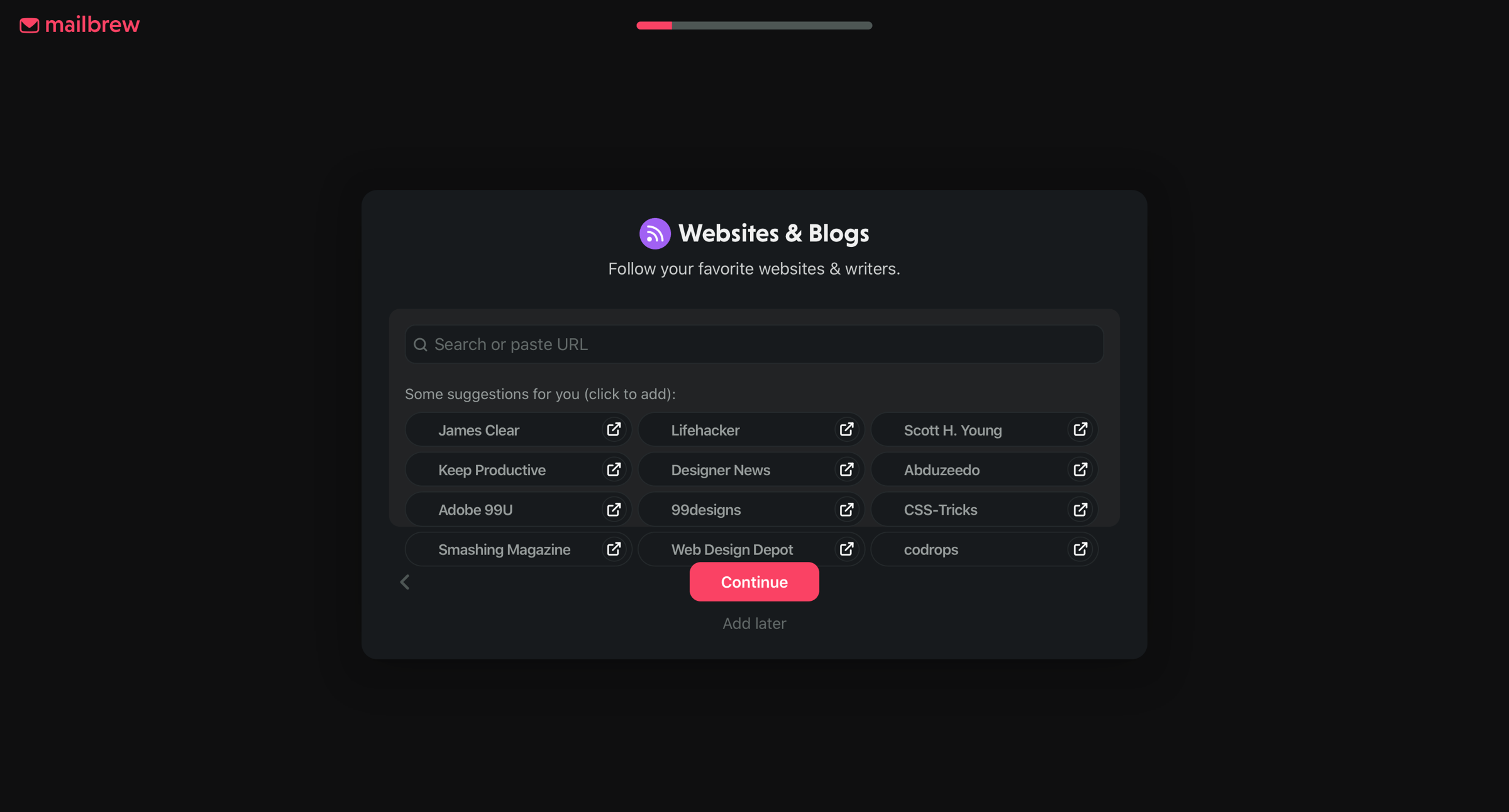 Mailbrew - Blogs | Mailbrew screen