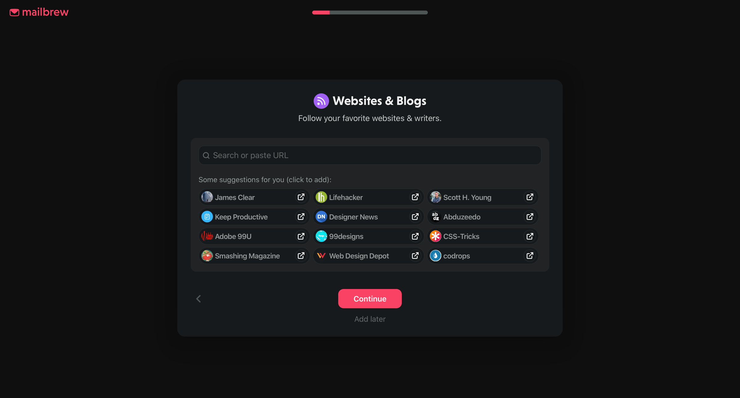 Mailbrew - Blogs | Mailbrew screen