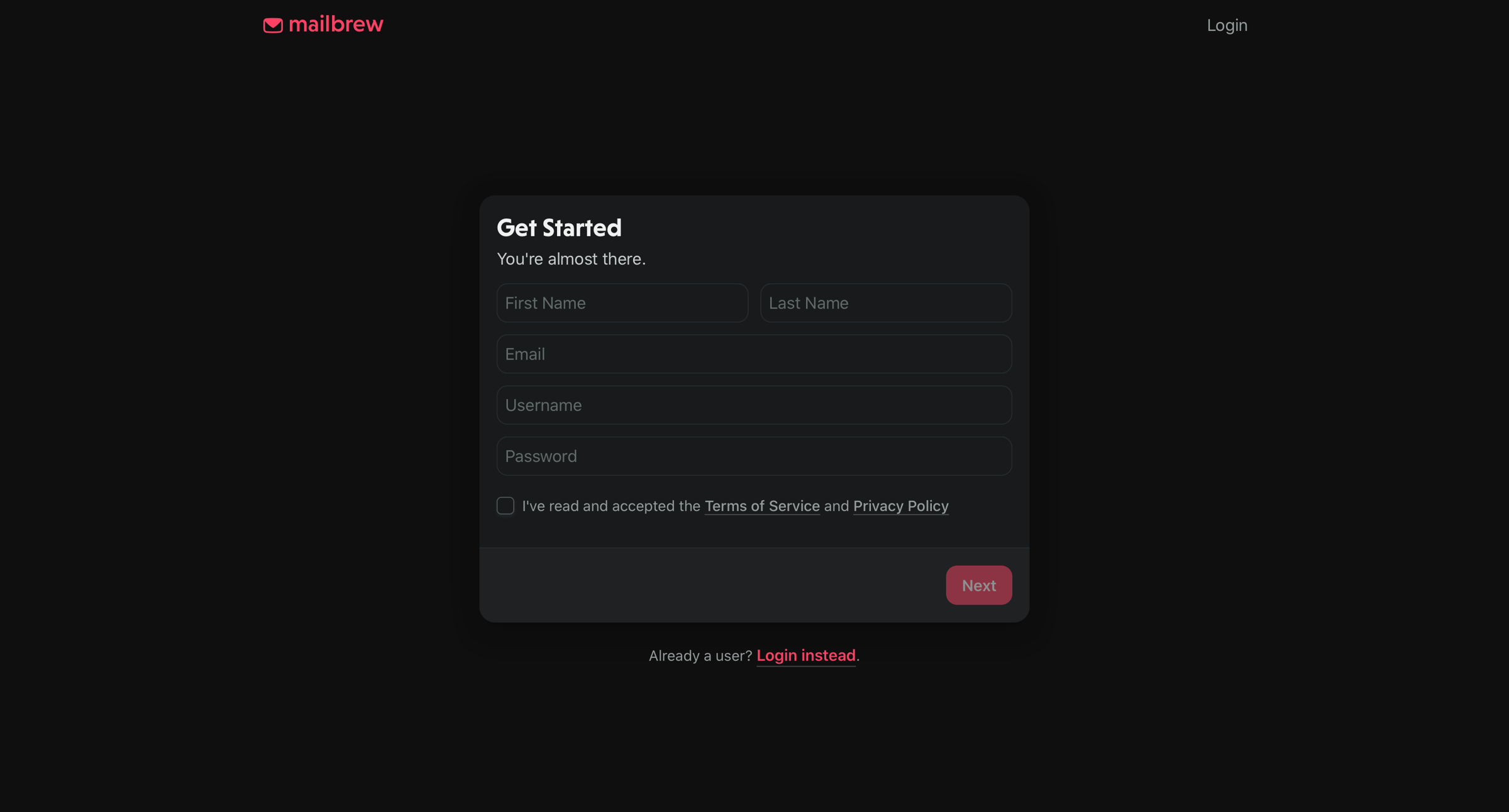 Mailbrew - Signup | Mailbrew 5.png screen