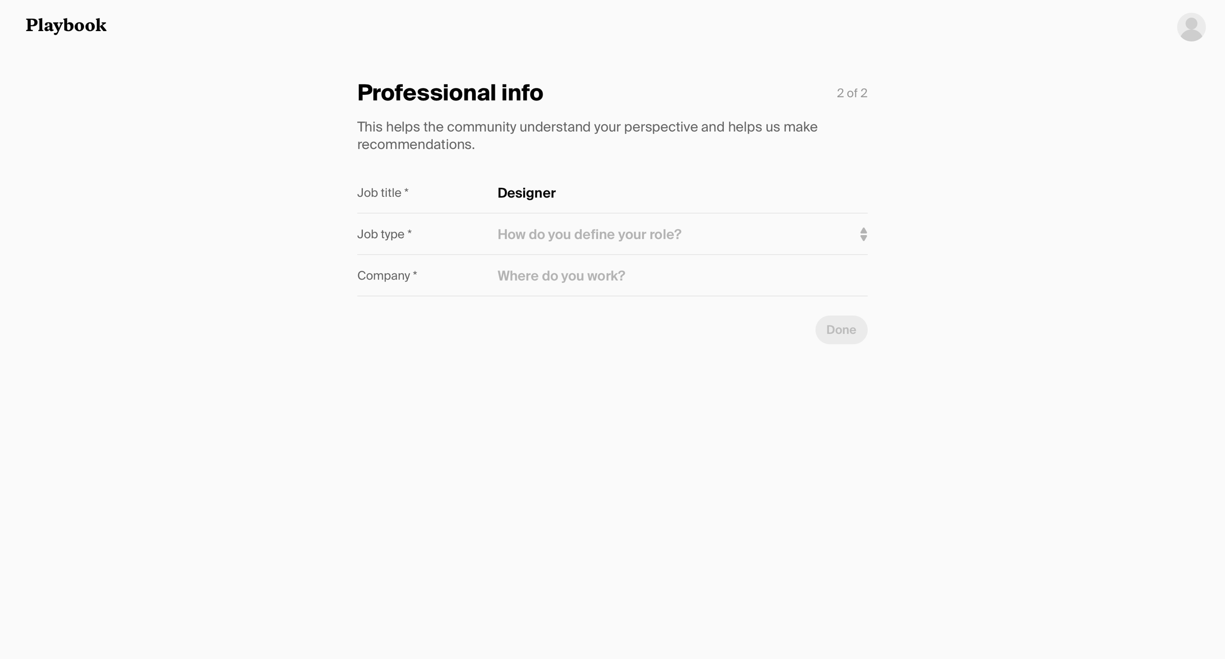 Playbook - Playbook - Onboarding screen