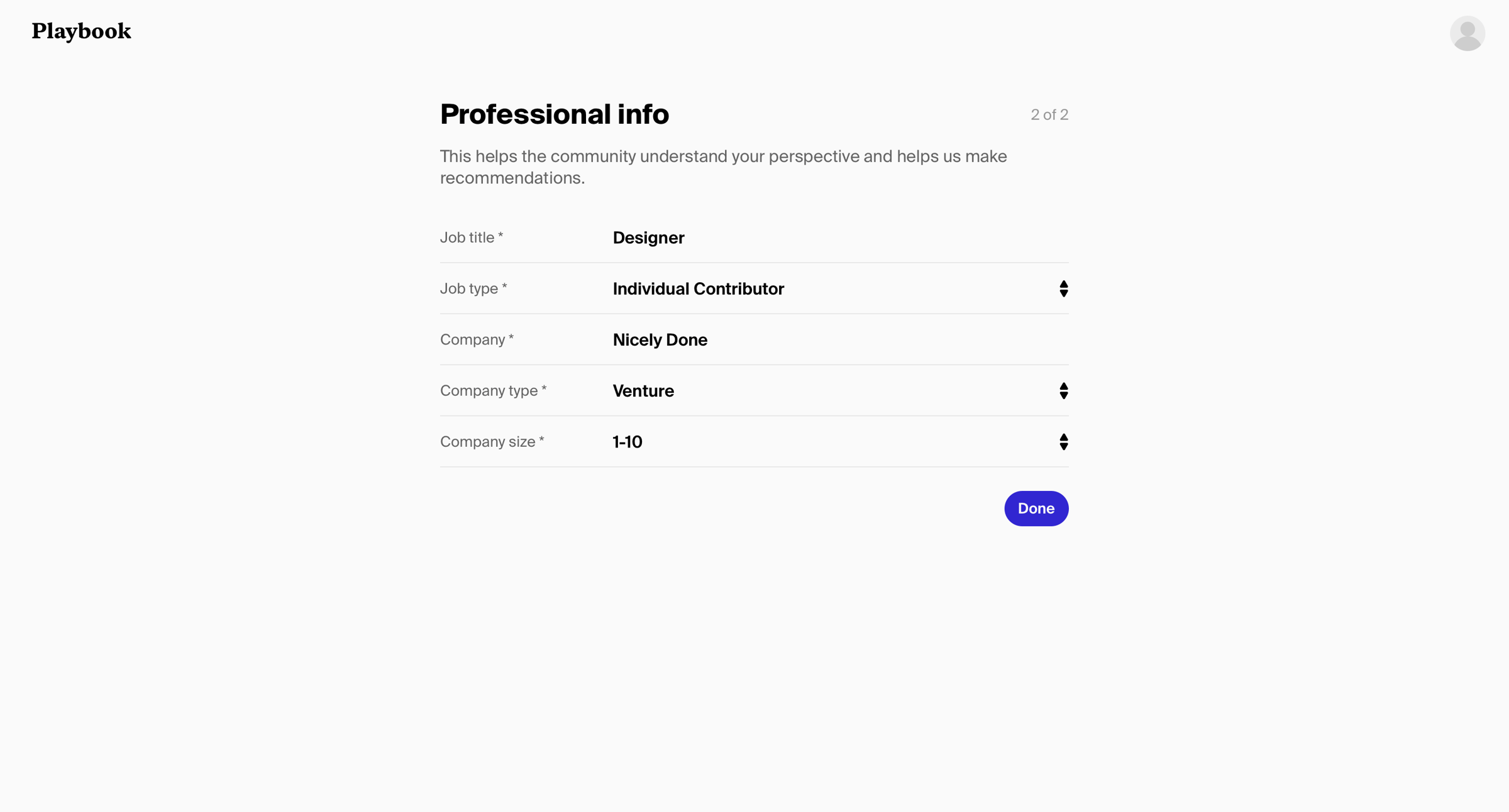 Playbook - Playbook - Onboarding screen