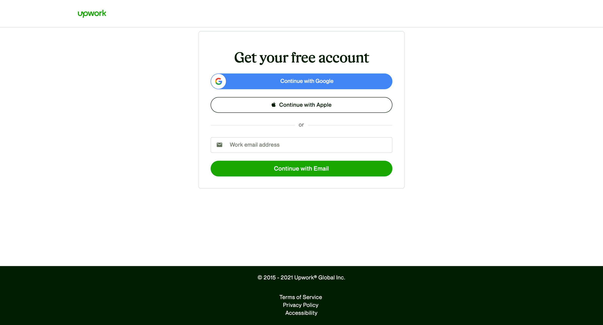 Upwork - Create an Account to Find Talent - Upwork screen
