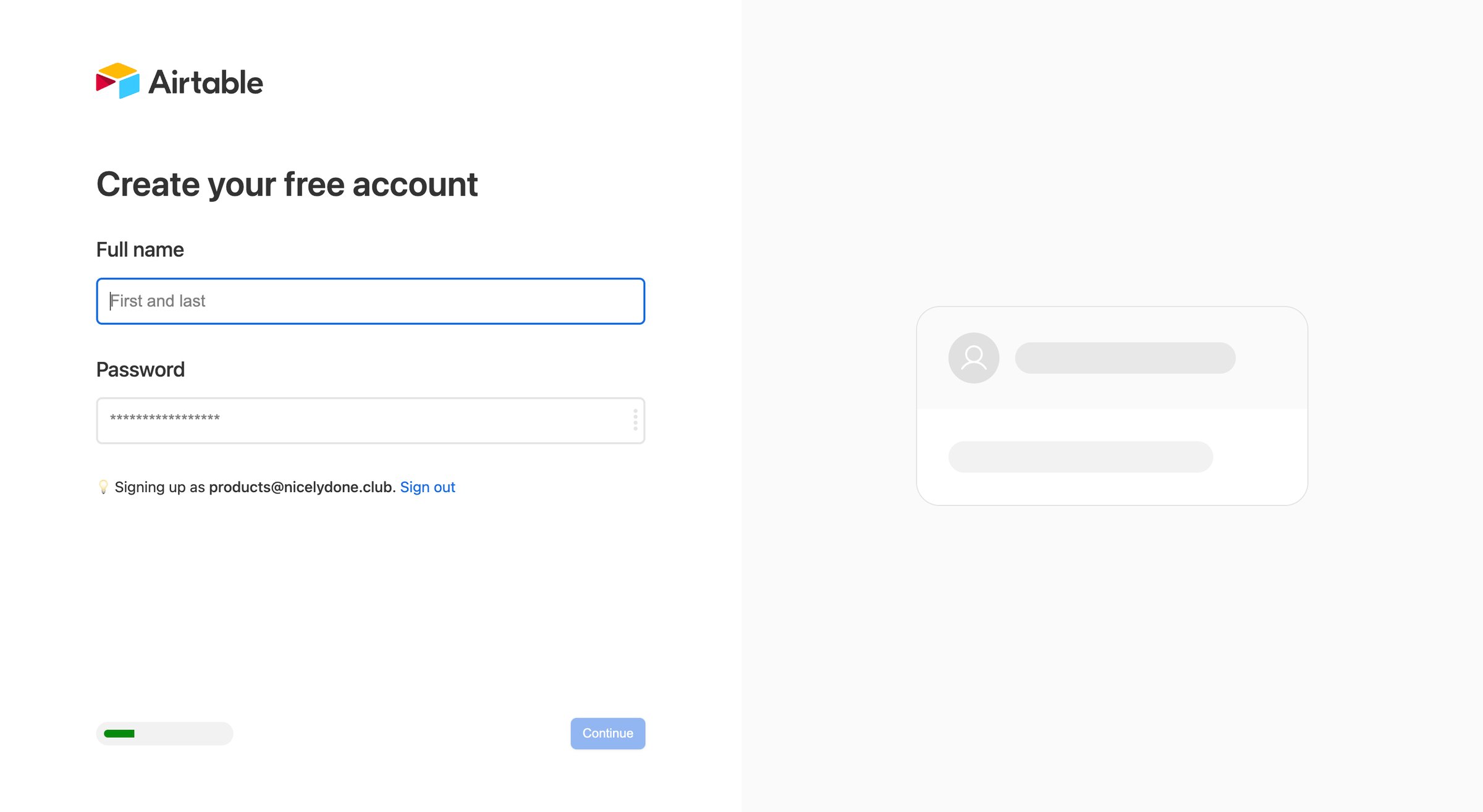 Sign up - Airtable from Airtable