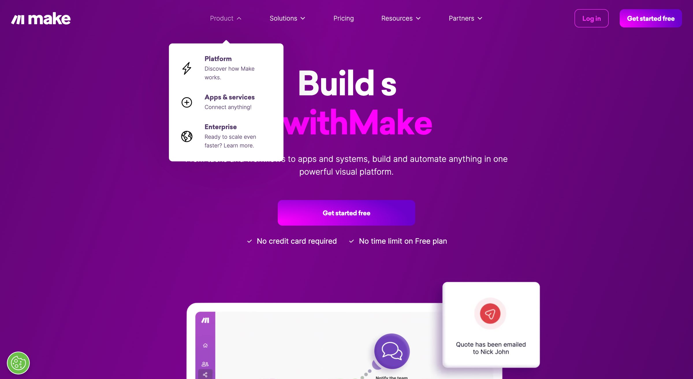 Make - Make Automation Software Connect Apps Design Workflows screen