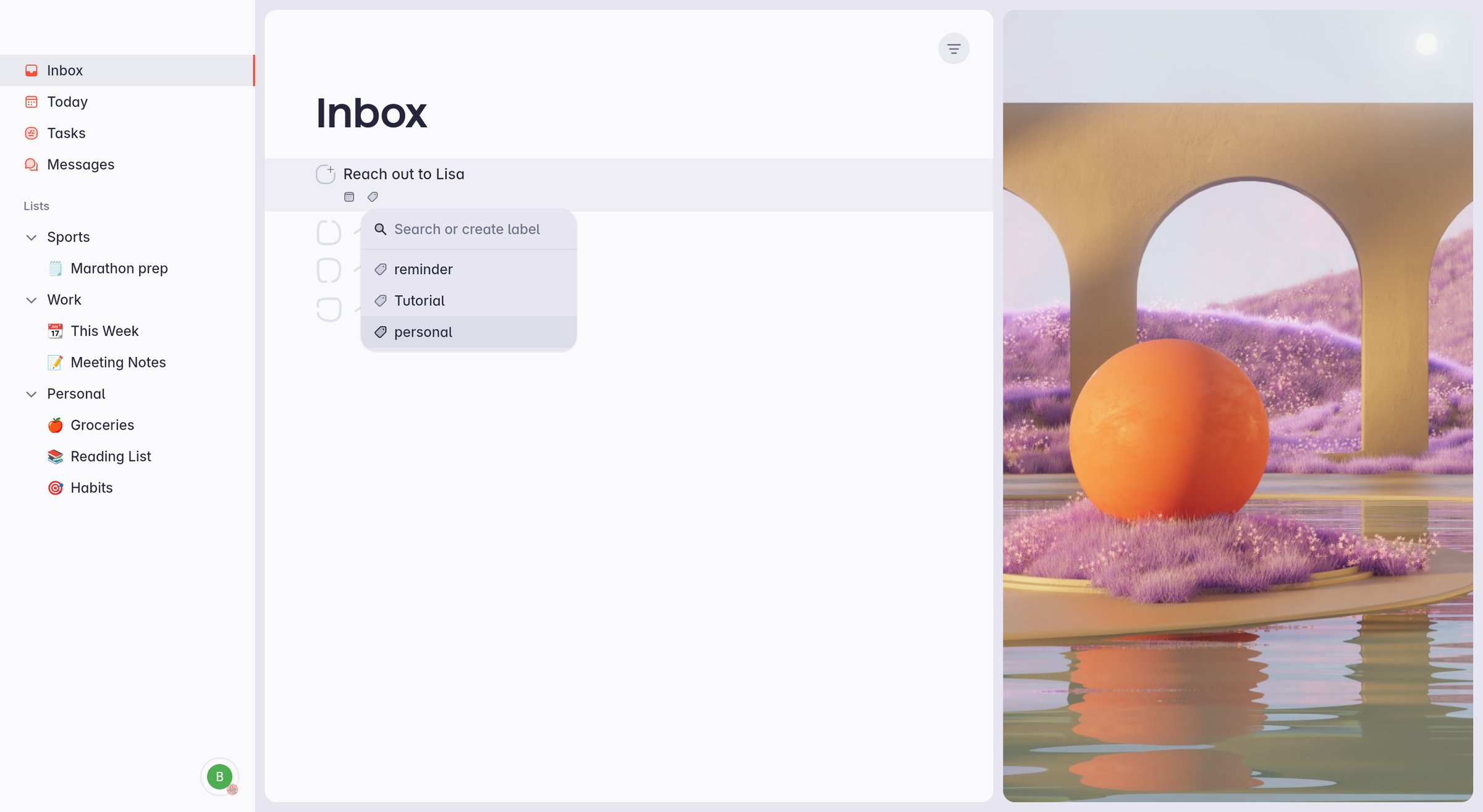 Superlist - Superlist | Inbox screen