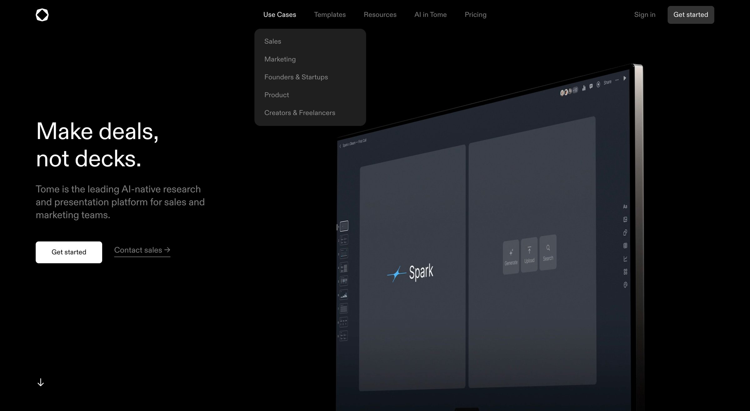 Tome - Tome — More effective business presentations screen