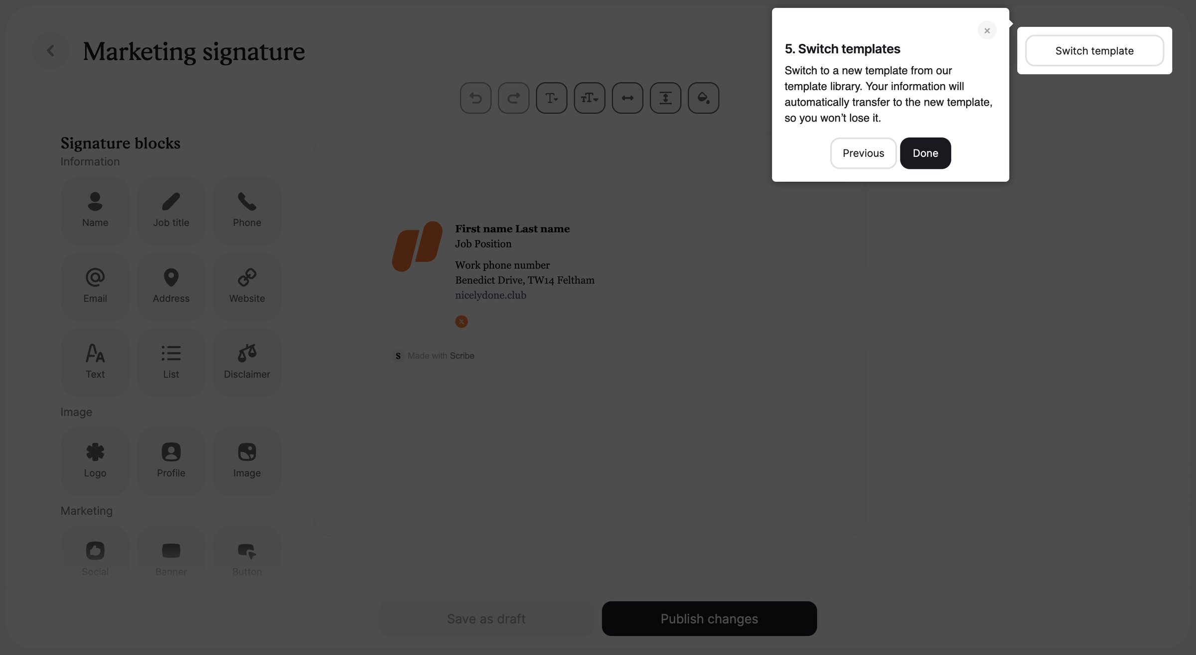 Edit | Marketing signature Templates Signatures Scribe from Scribe