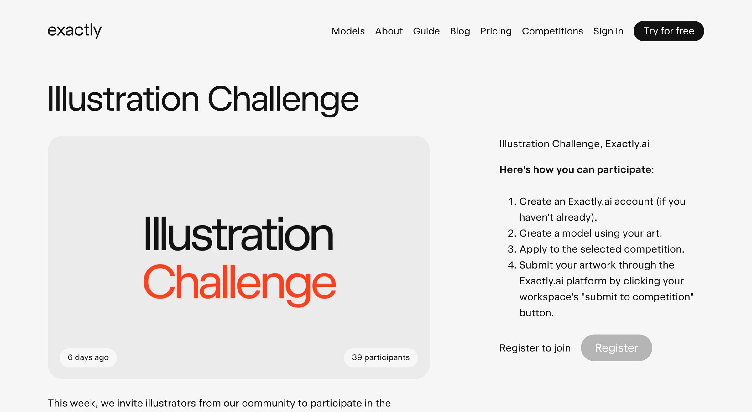 Exactly - Illustration Challenge | Exactly.ai screen