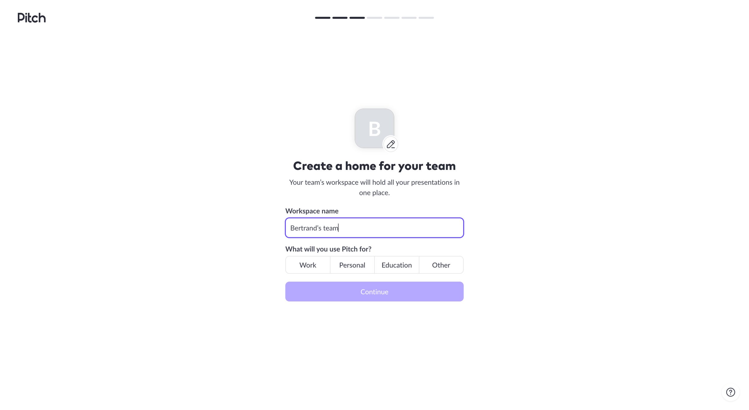 Pitch screen