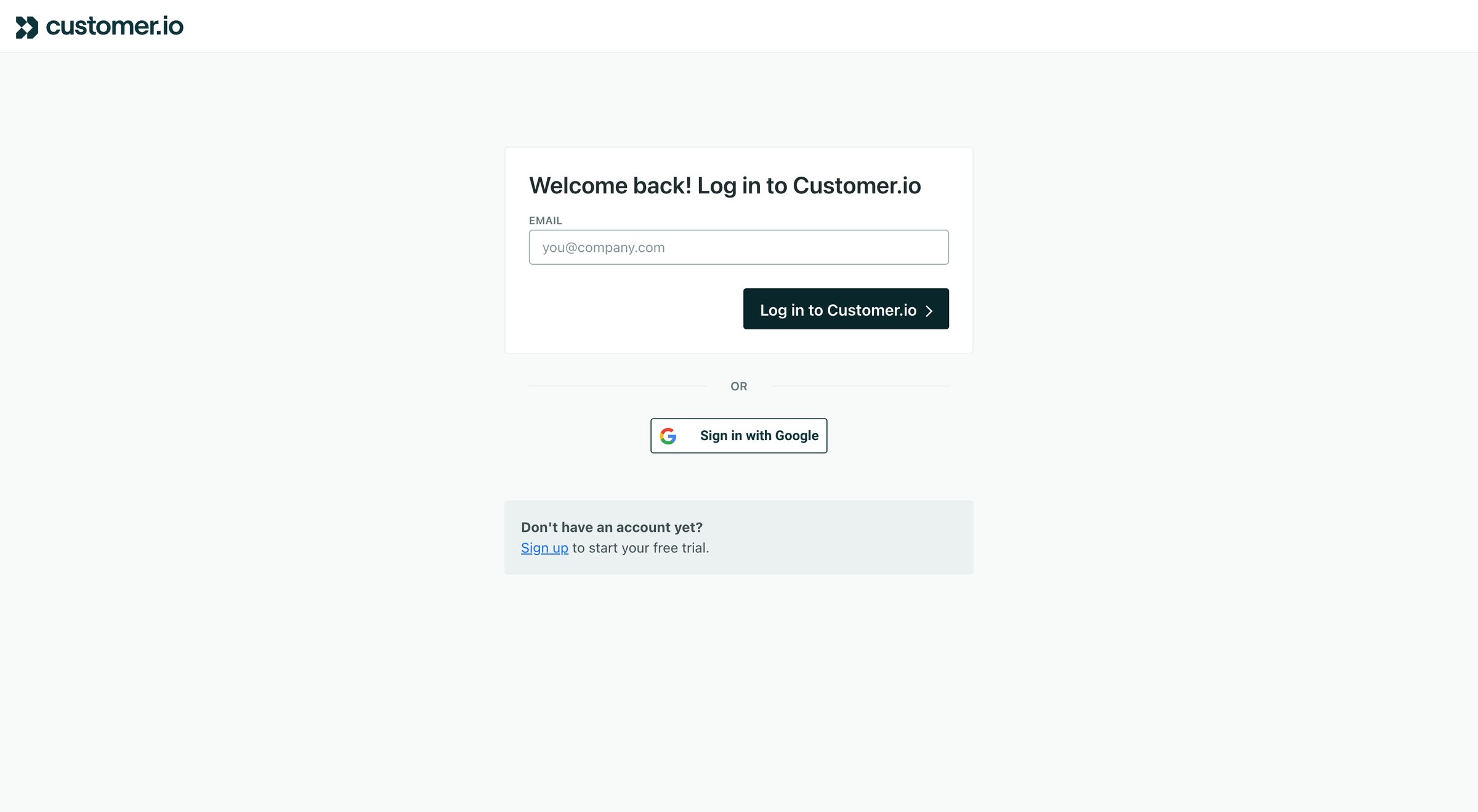 Customer.io screen