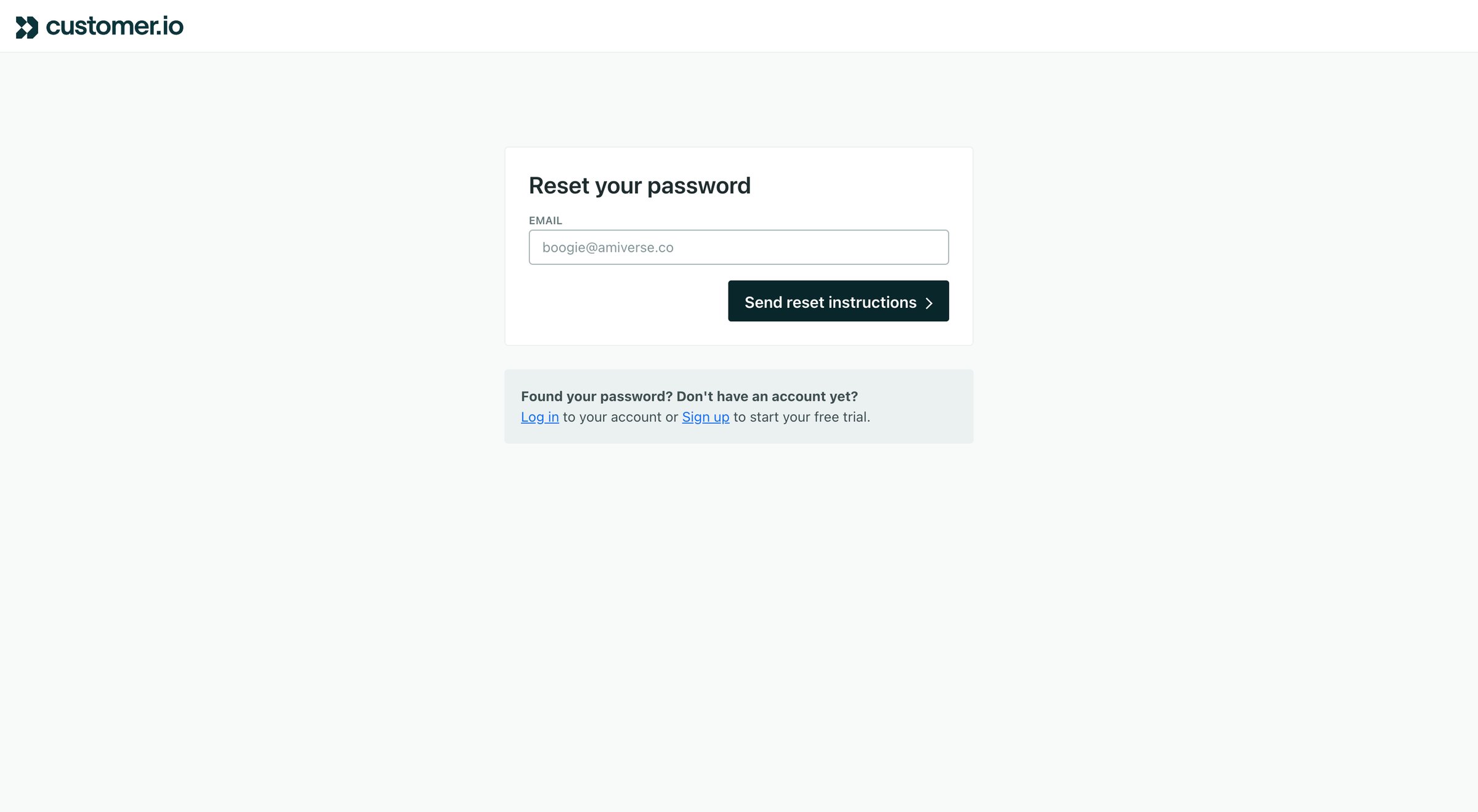 Customer.io screen
