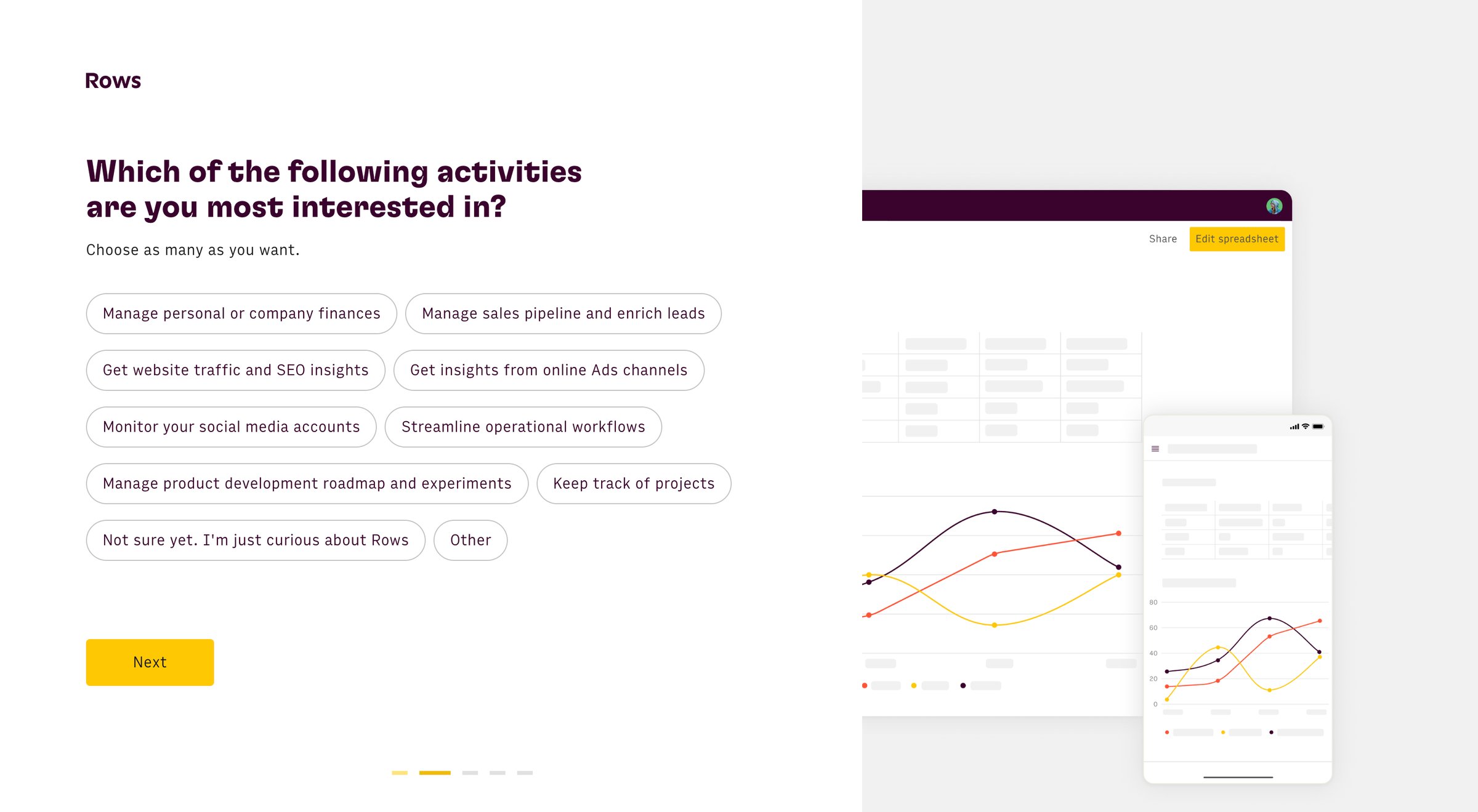 Rows - Rows The spreadsheet where data comes to life screen
