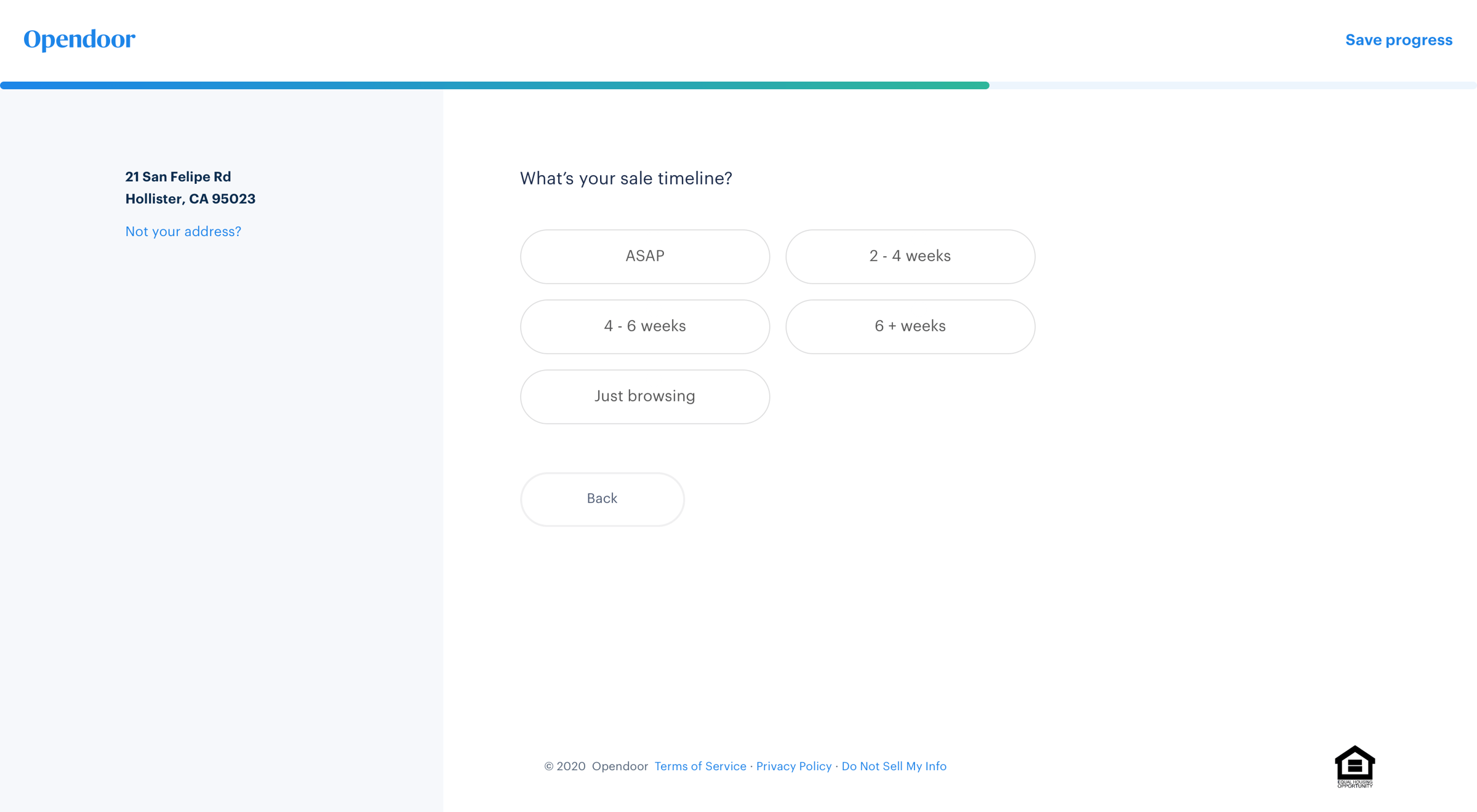 Opendoor screen