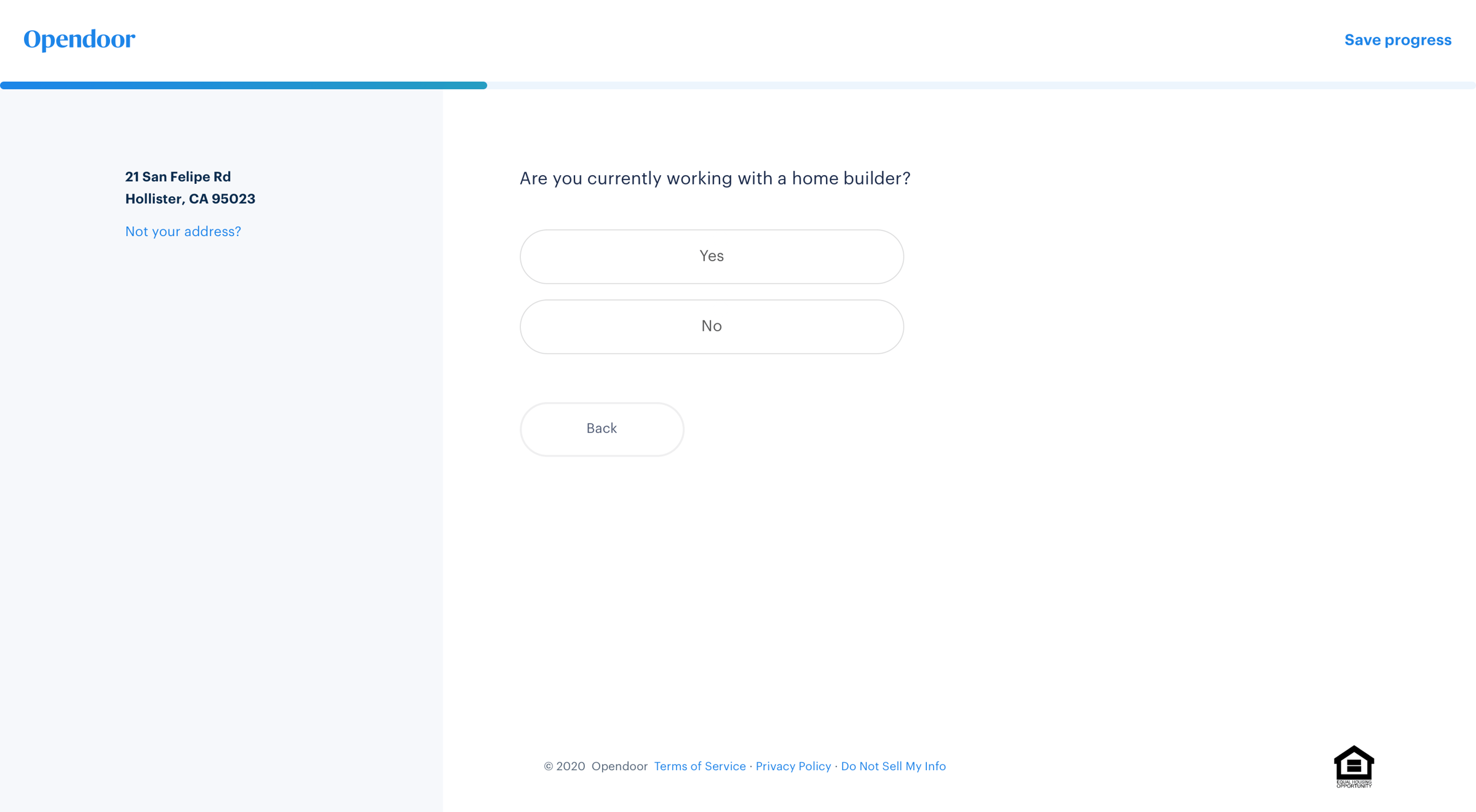 Opendoor screen
