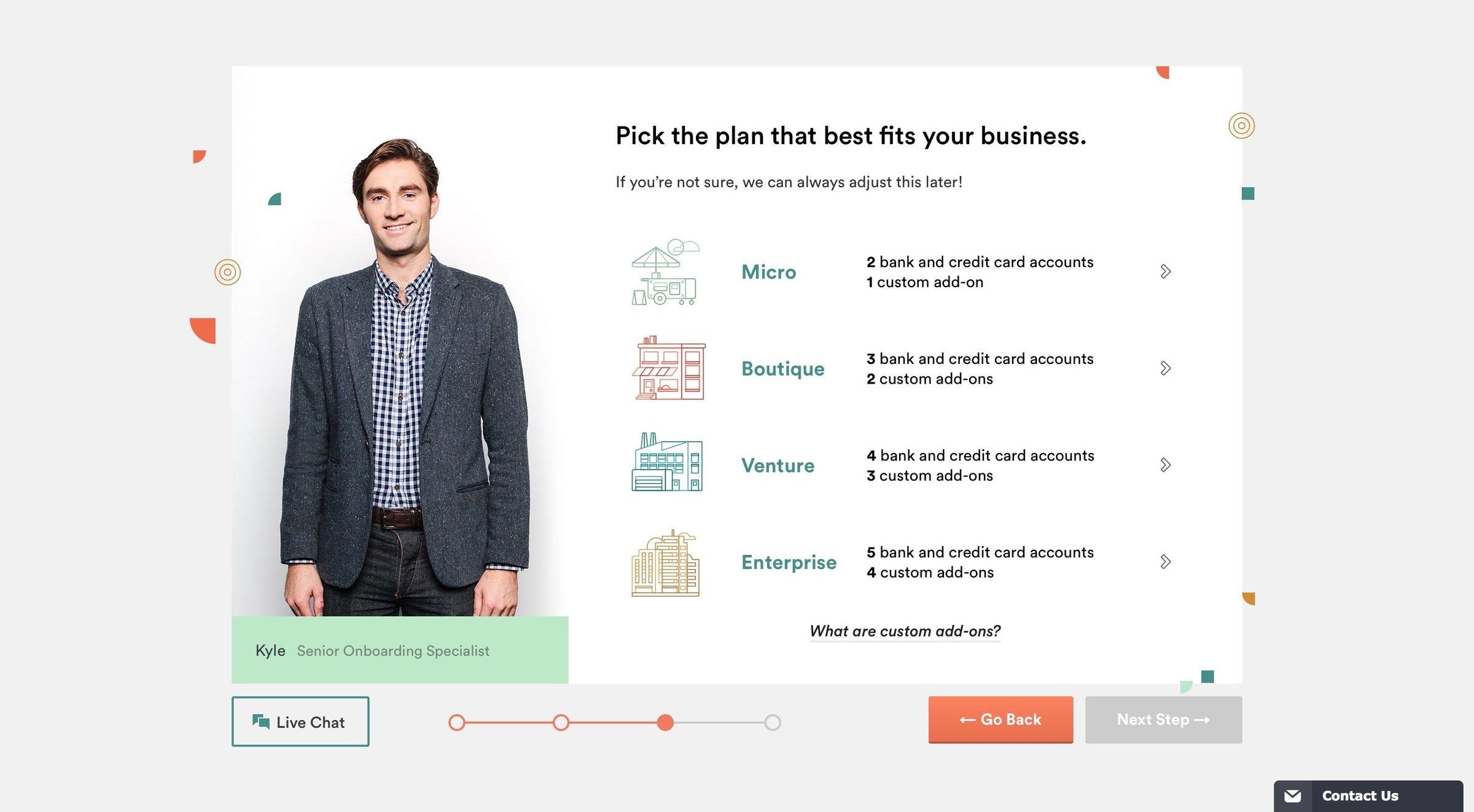 Bench - Onboarding screen