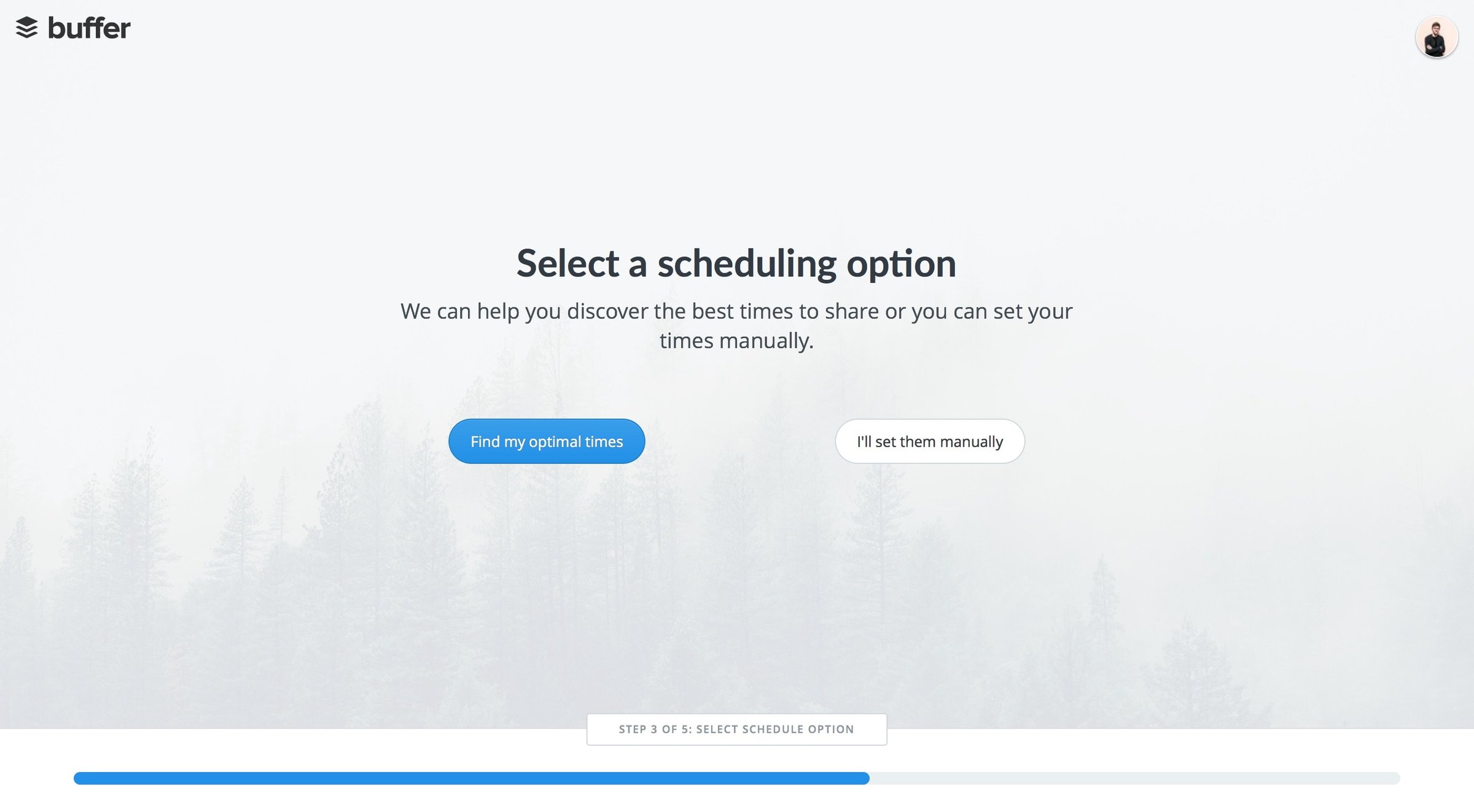 Buffer - Onboarding screen