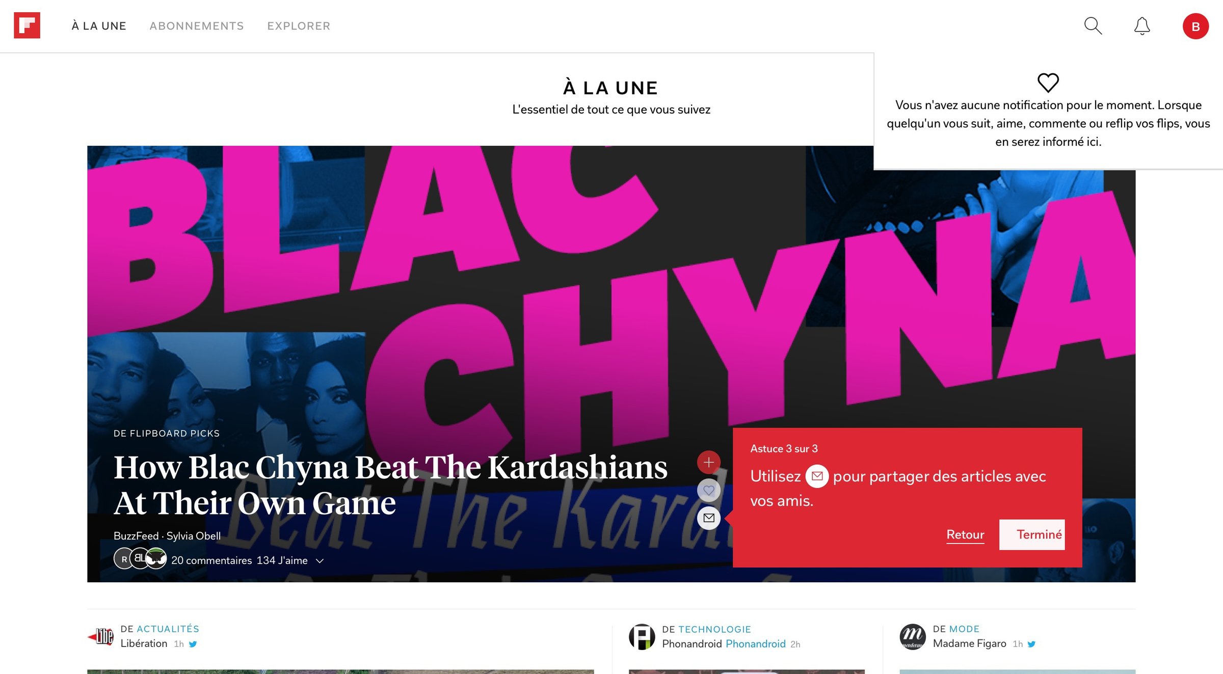 Flipboard - Empty state screen
