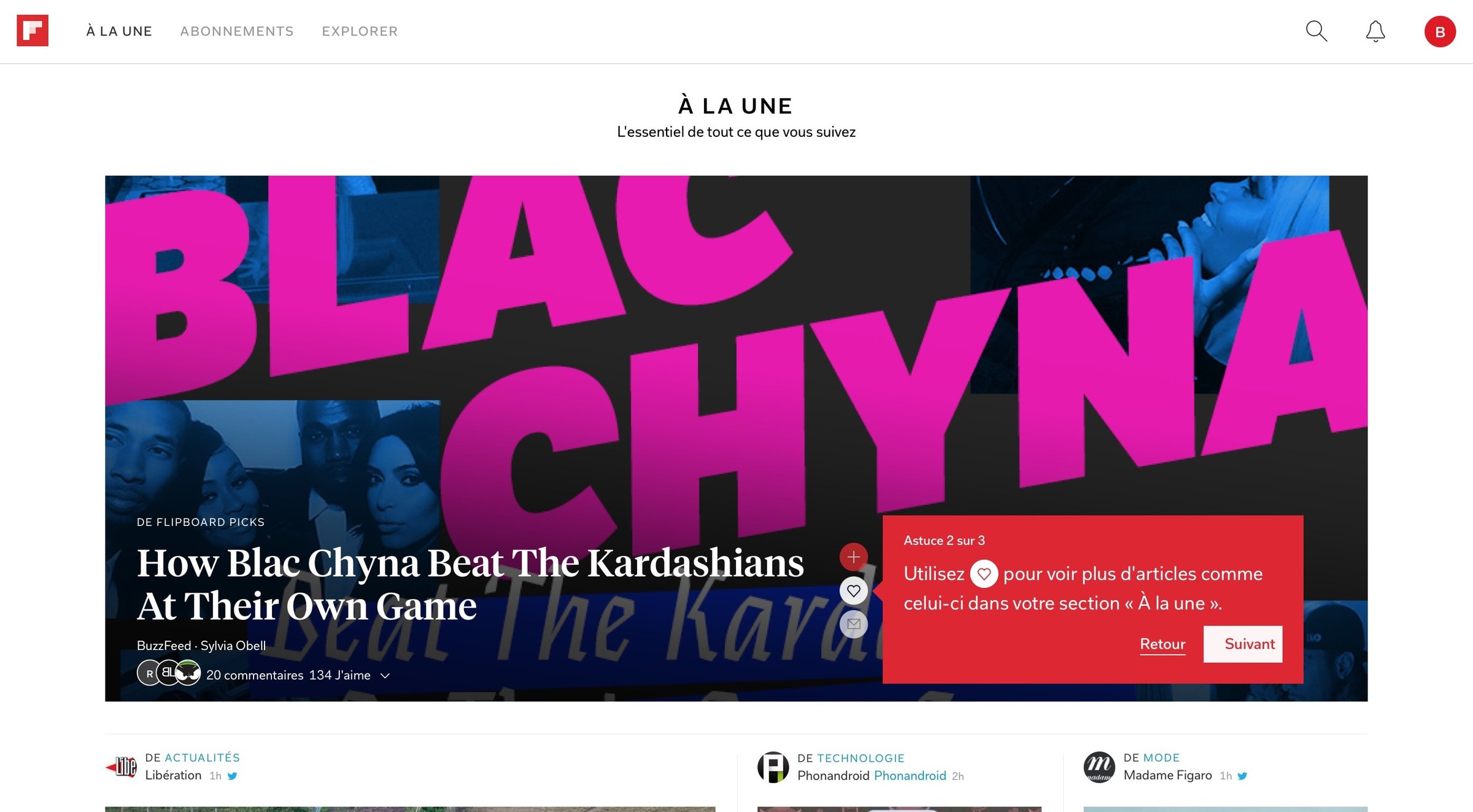Flipboard - Onboarding screen