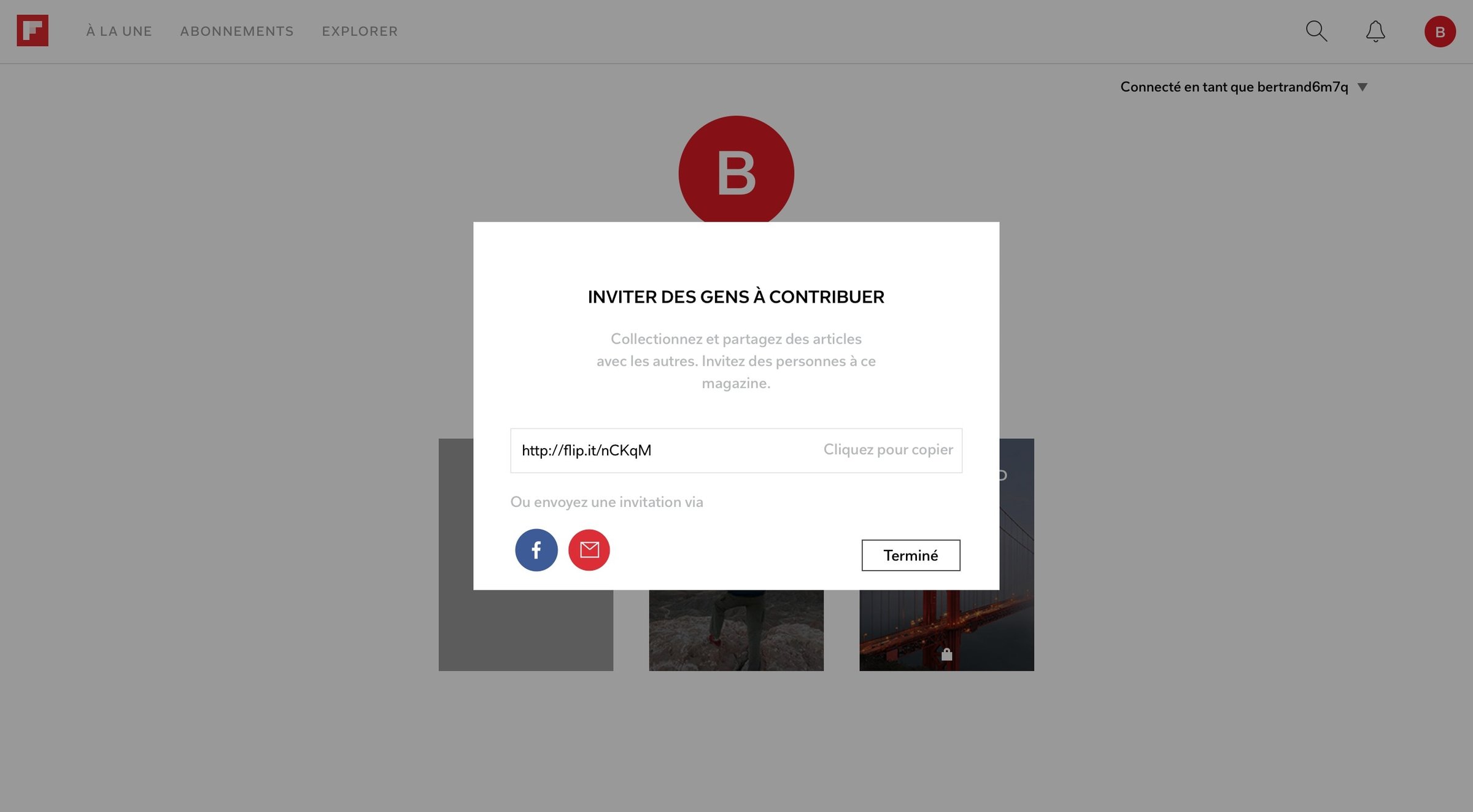 Flipboard - Share screen