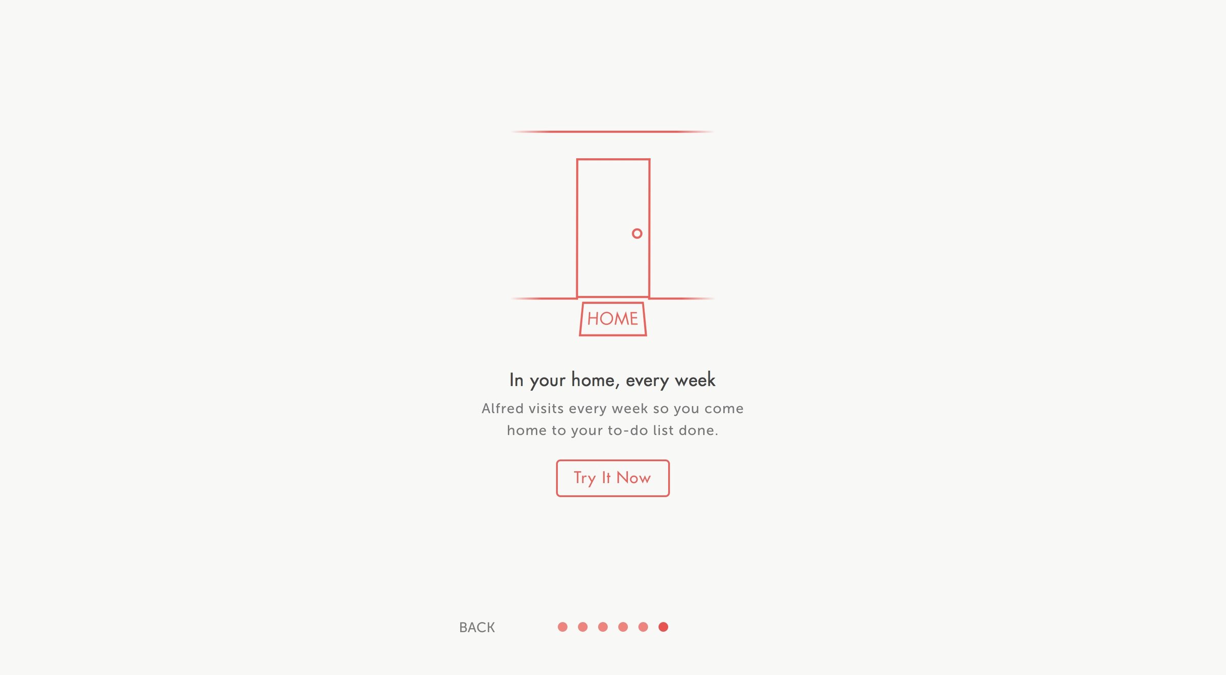 Hello Alfred - Onboarding screen